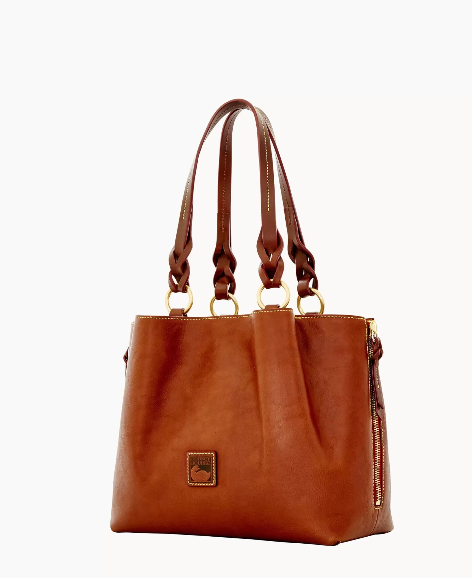 Travel | Shoulder Bags>Dooney & Bourke Florentine Large Zip Barlow Chestnut