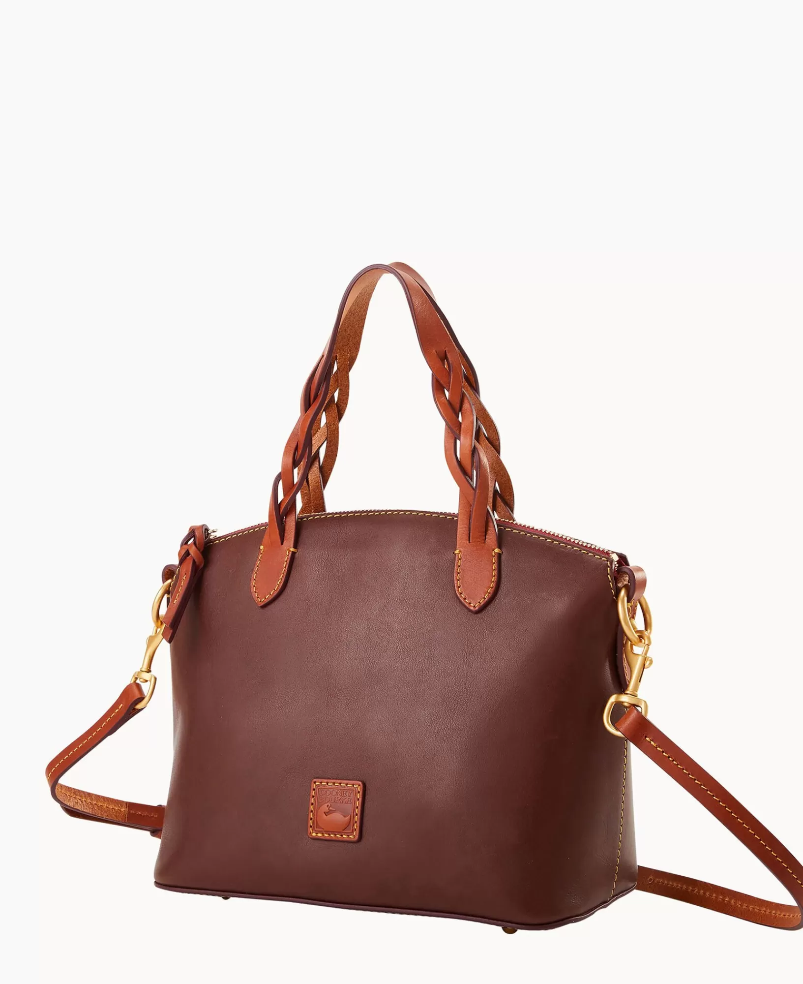 Mini Bags | Shoulder Bags>Dooney & Bourke Florentine Small Heidi Satchel ChestnutTan