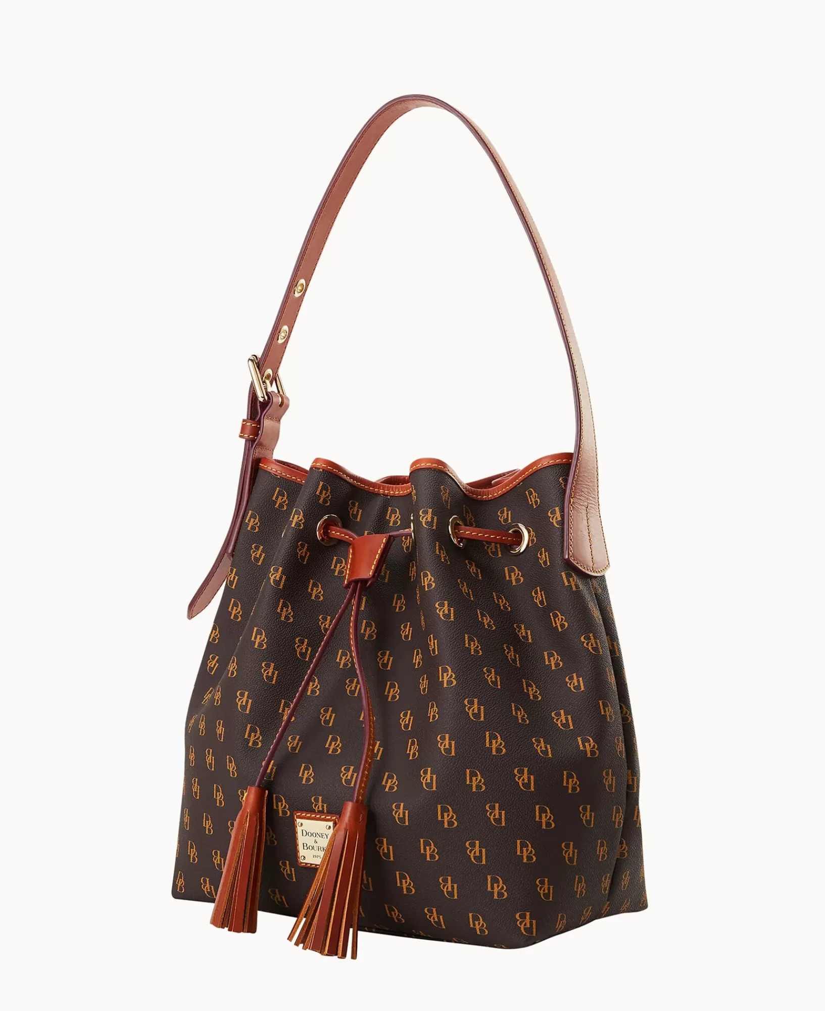 Shoulder Bags>Dooney & Bourke Gretta Aimee Drawstring BrownTmoro