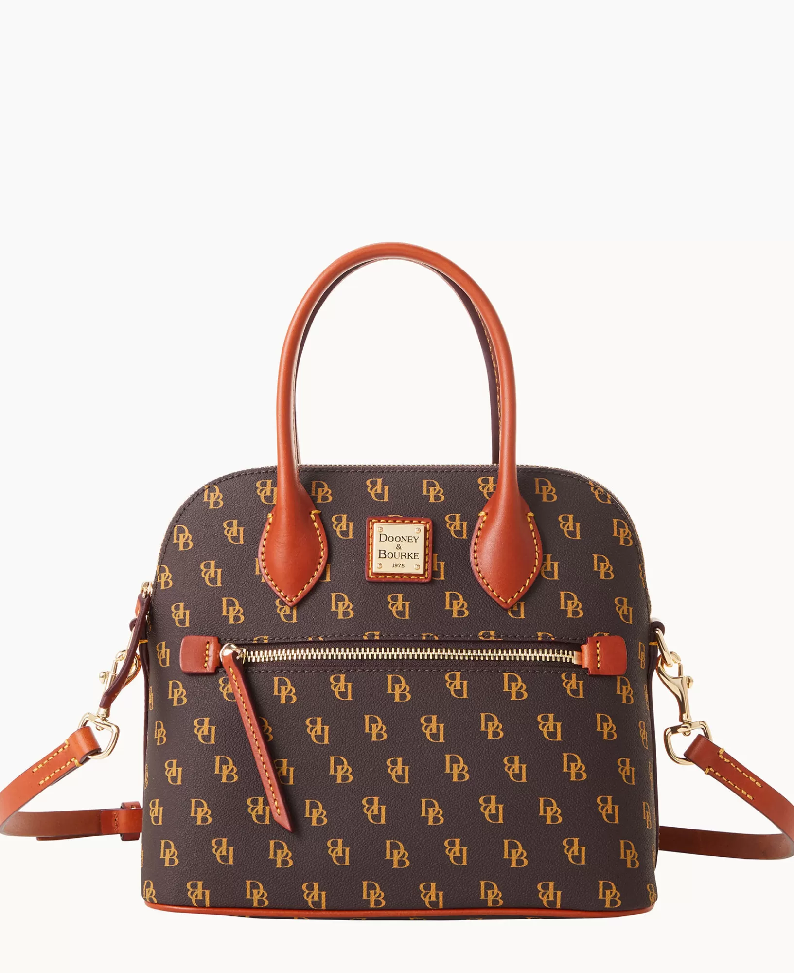 Shoulder Bags | Crossbodies>Dooney & Bourke Gretta Domed Satchel BrownTmoro