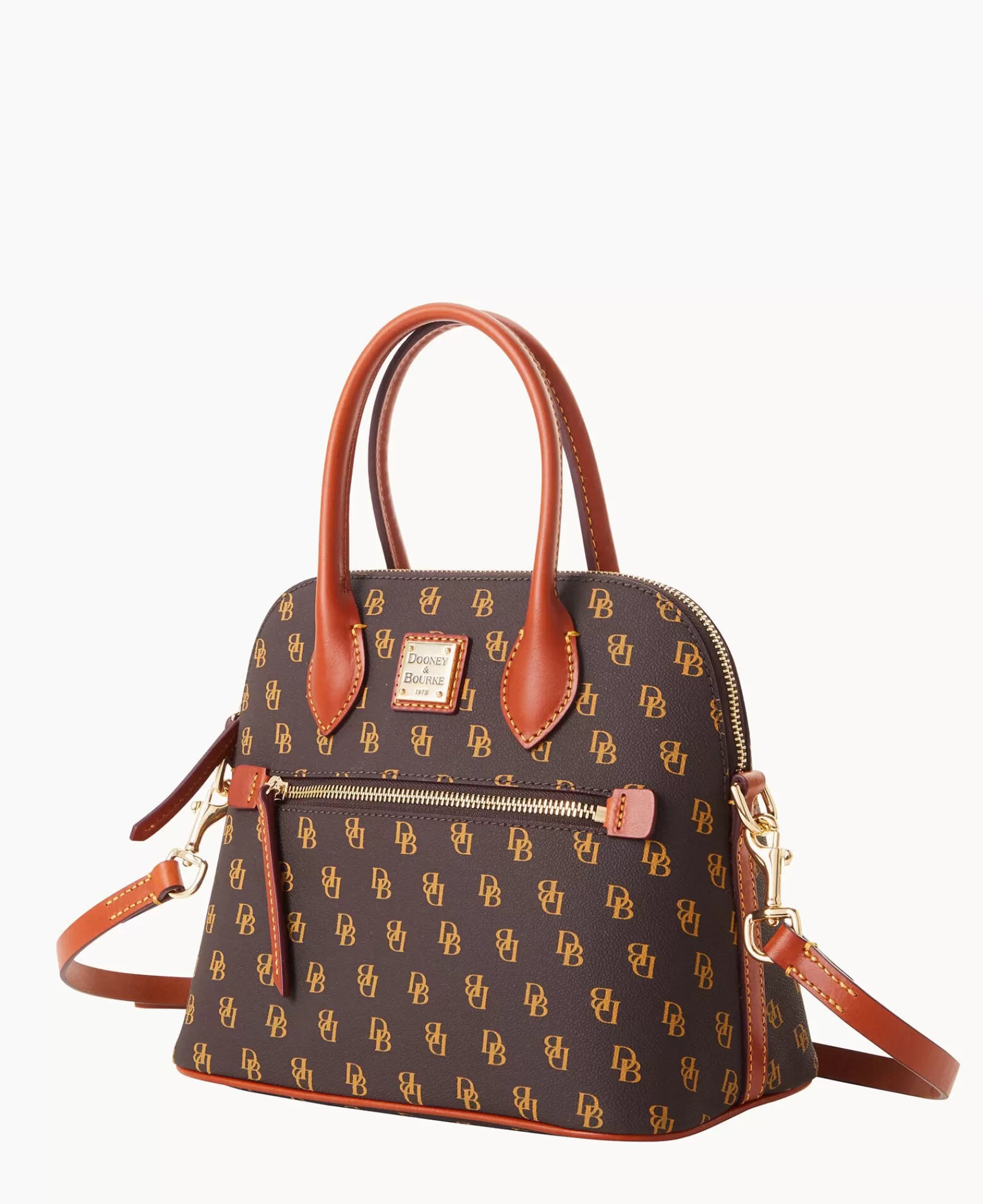 Shoulder Bags | Crossbodies>Dooney & Bourke Gretta Domed Satchel BrownTmoro