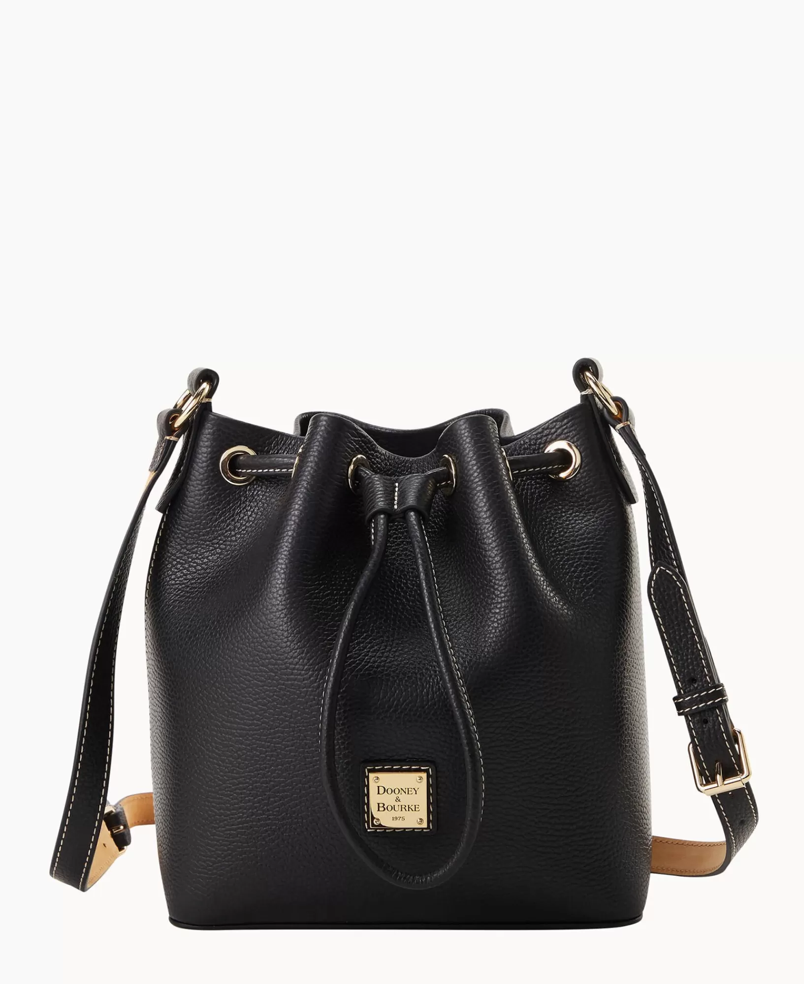 Shoulder Bags | Crossbodies>Dooney & Bourke Lucca Leather Crossbody Drawstring Black