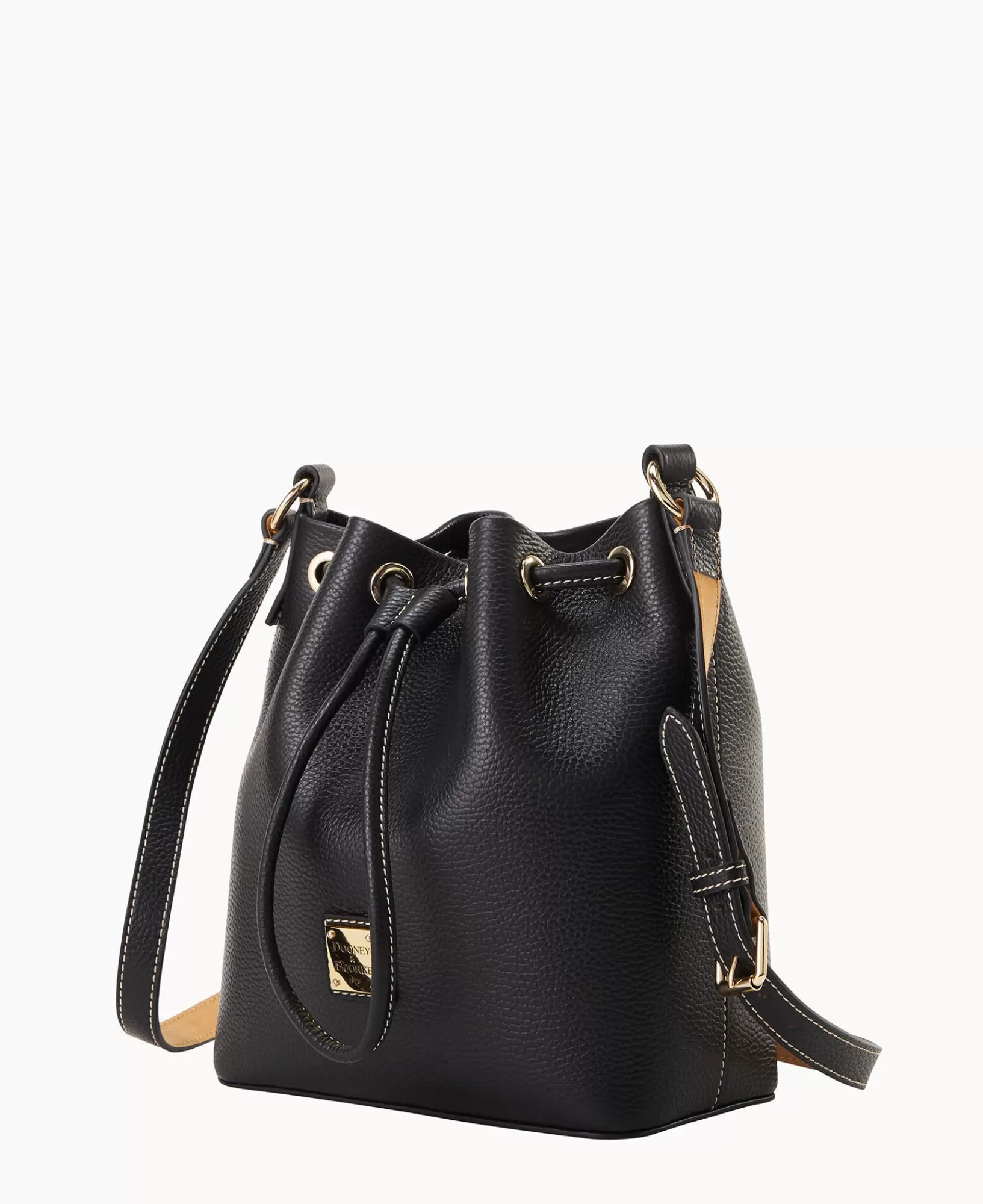 Shoulder Bags | Crossbodies>Dooney & Bourke Lucca Leather Crossbody Drawstring Black