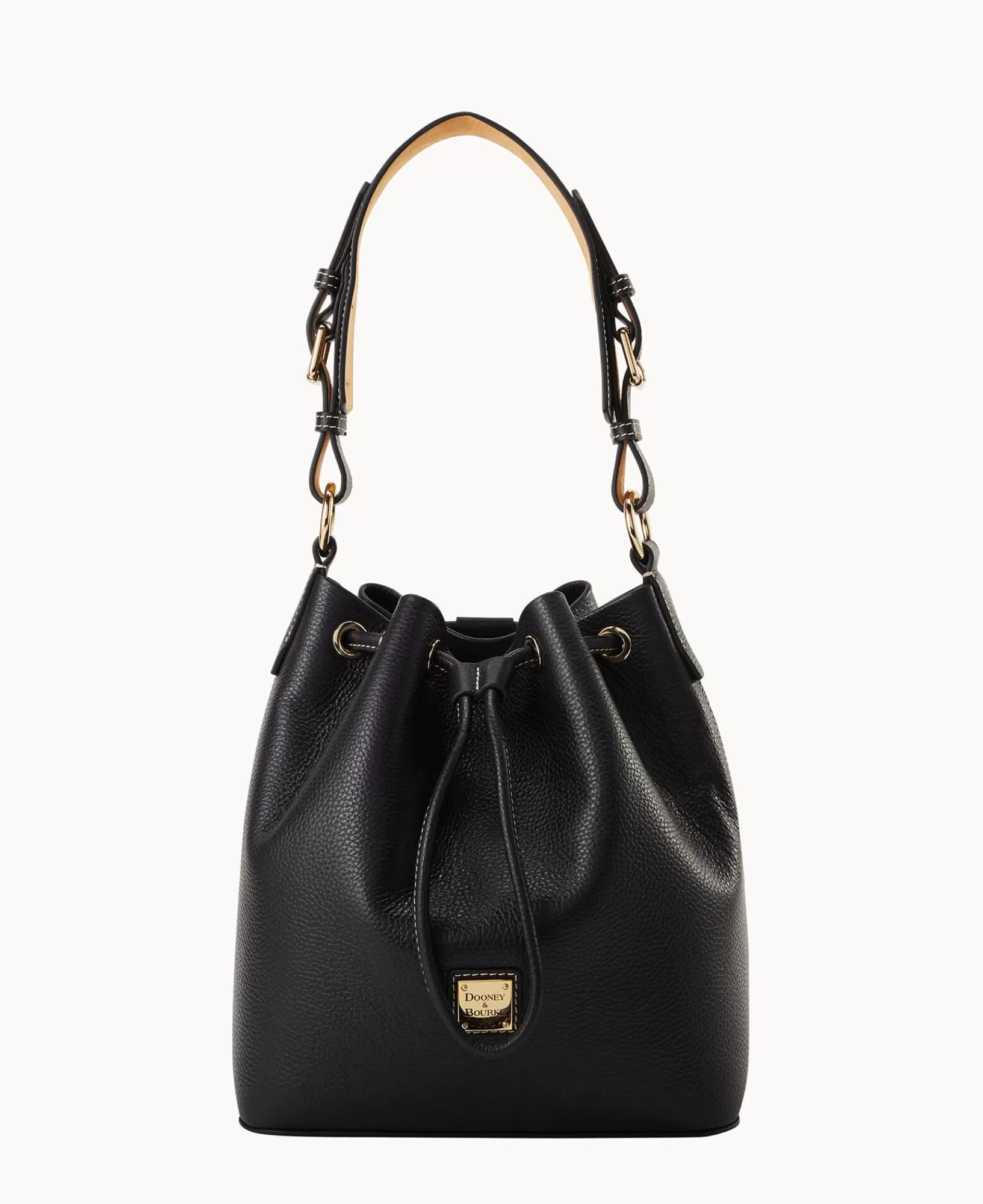 Shoulder Bags>Dooney & Bourke Lucca Leather Drawstring Black