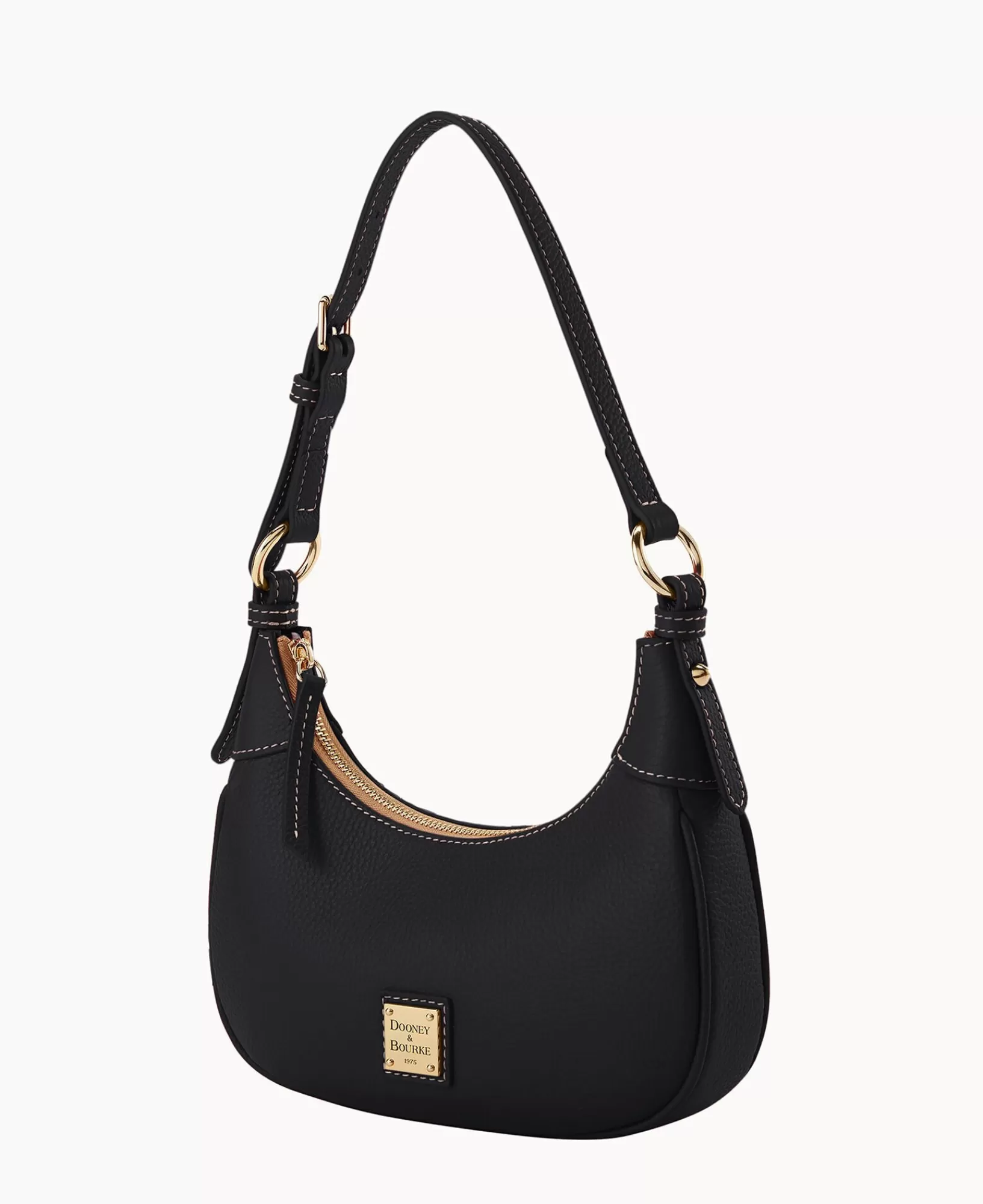 Shoulder Bags>Dooney & Bourke Lucca Leather Hobo Black