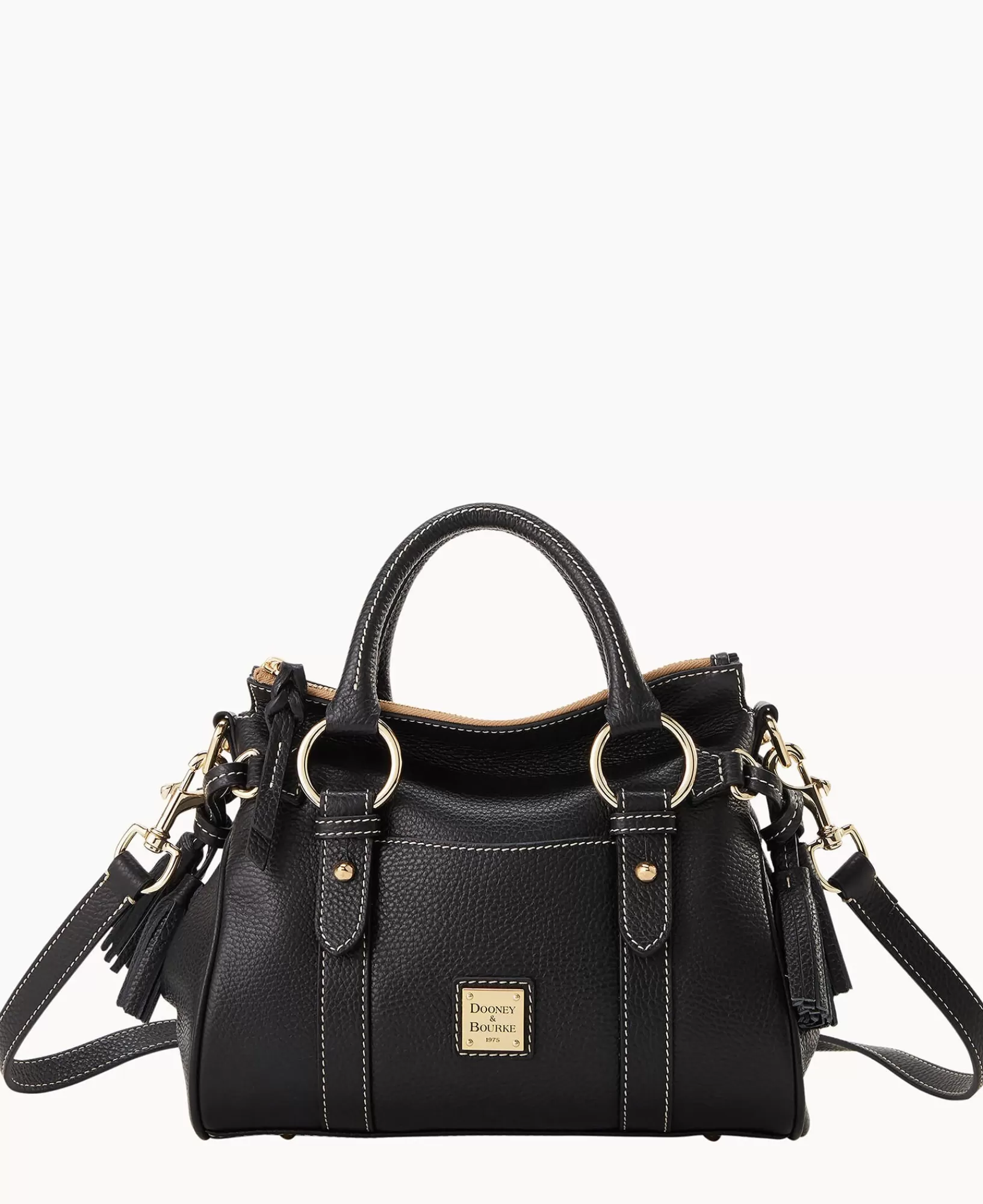 Shoulder Bags | Crossbodies>Dooney & Bourke Lucca Leather Satchel With Pocket Black