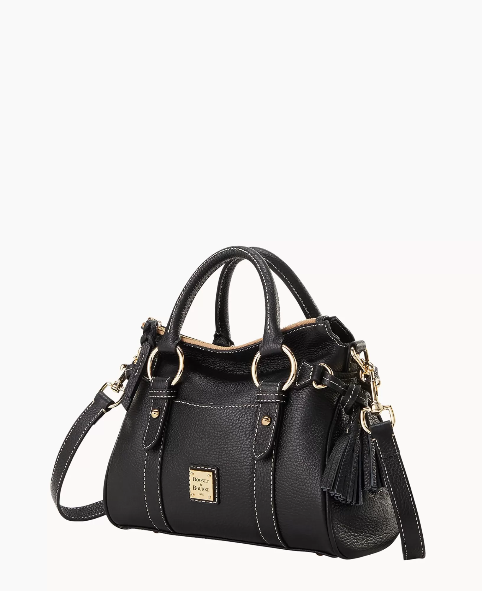 Shoulder Bags | Crossbodies>Dooney & Bourke Lucca Leather Satchel With Pocket Black