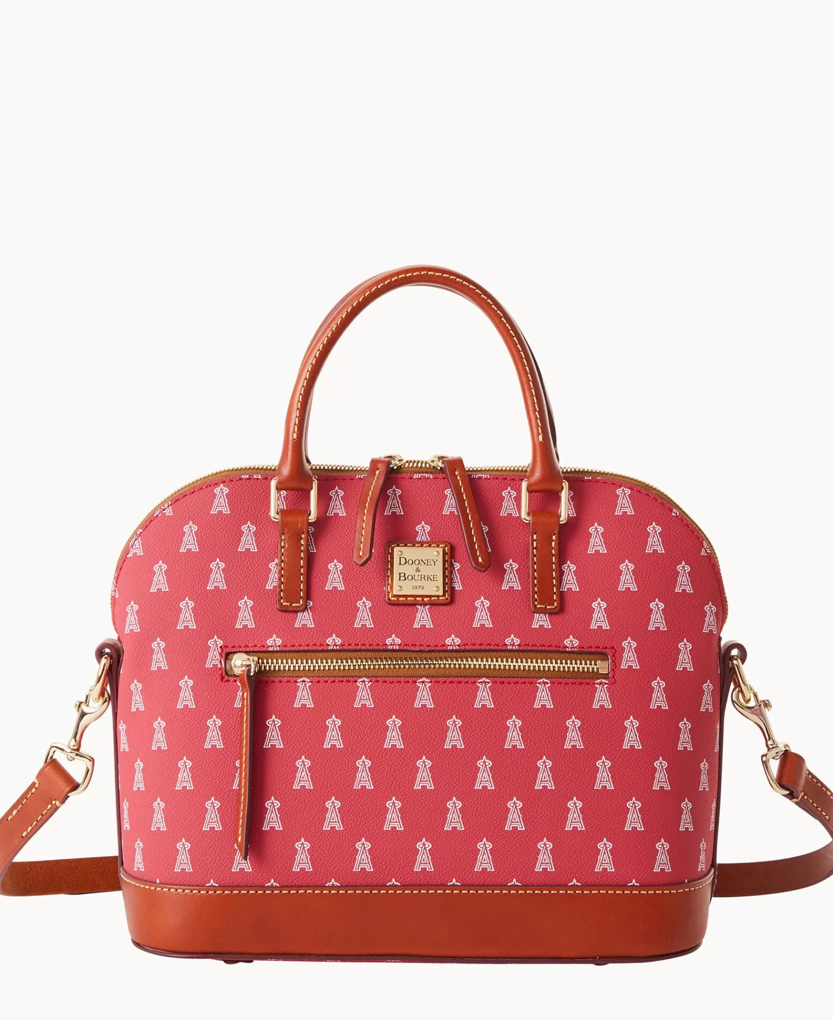 Shoulder Bags | Satchels>Dooney & Bourke MLB Angels Domed Zip Satchel Red