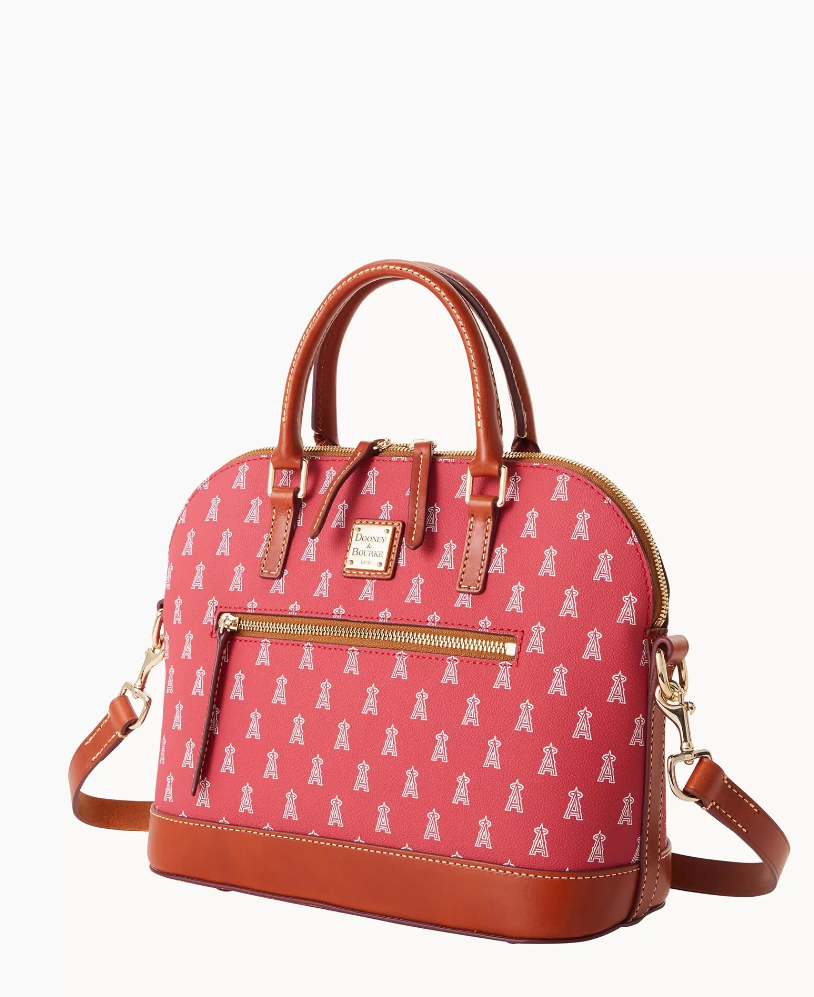 Shoulder Bags | Satchels>Dooney & Bourke MLB Angels Domed Zip Satchel Red