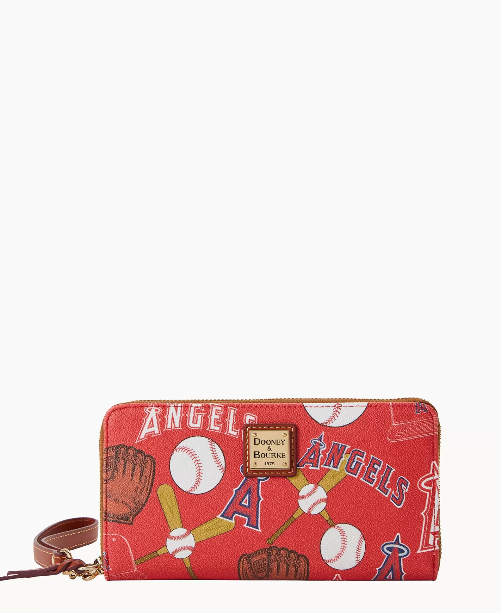 Wristlets | Wallets>Dooney & Bourke MLB Angels Large Zip Around Wristlet Red