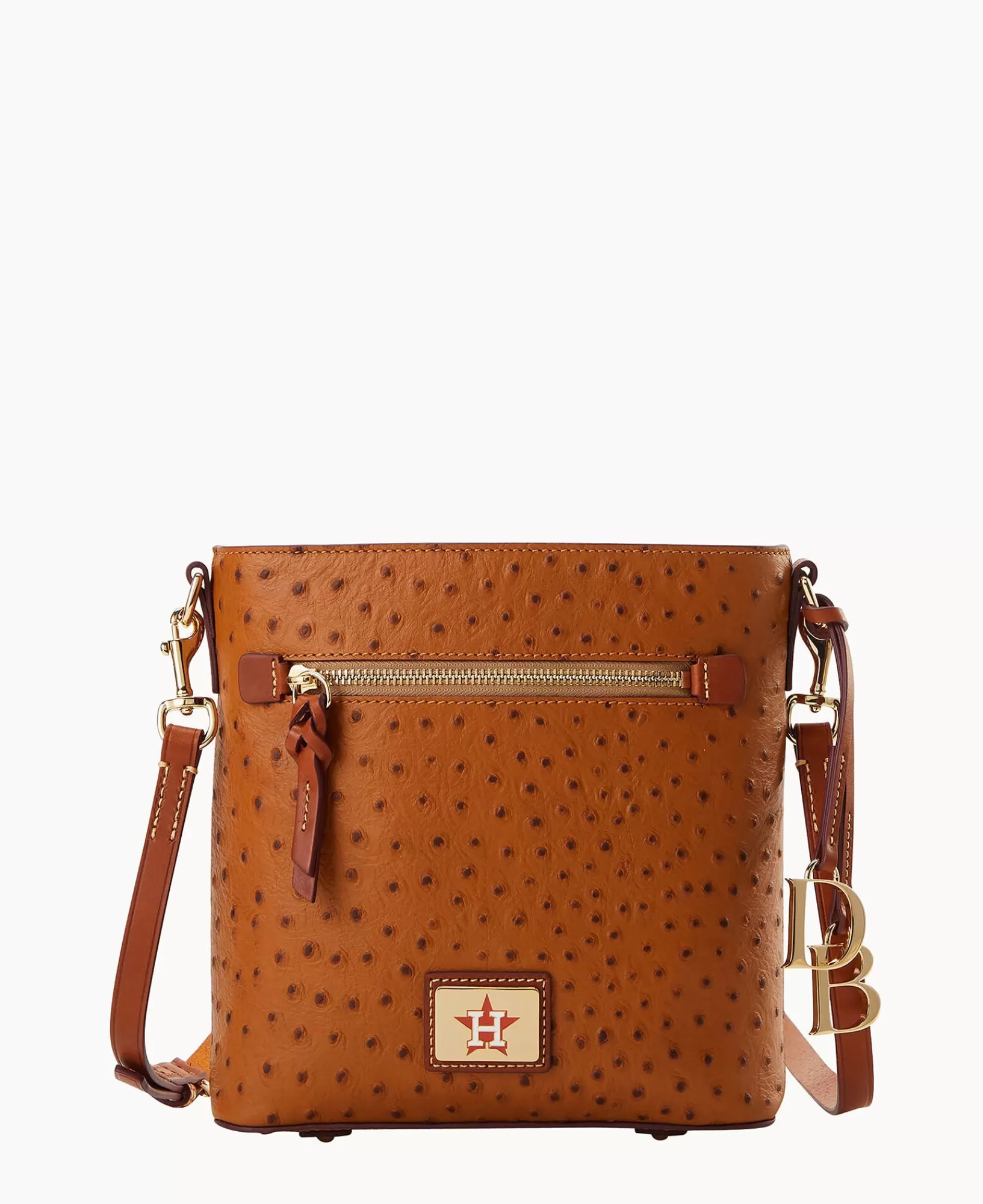 Shoulder Bags | Crossbodies>Dooney & Bourke MLB Astros Zip Crossbody Caramel