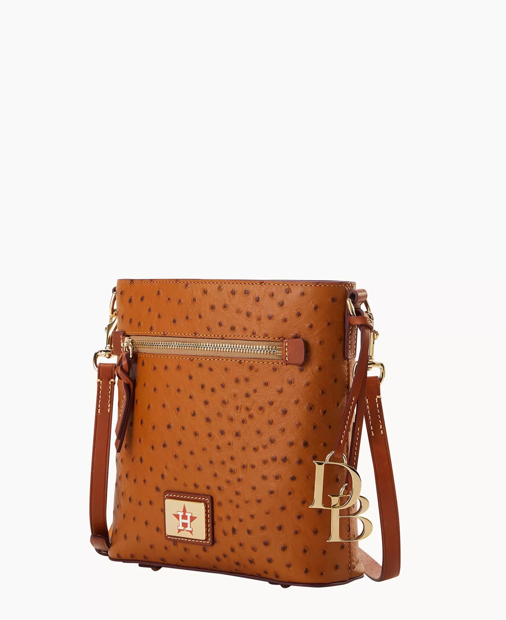 Shoulder Bags | Crossbodies>Dooney & Bourke MLB Astros Zip Crossbody Caramel