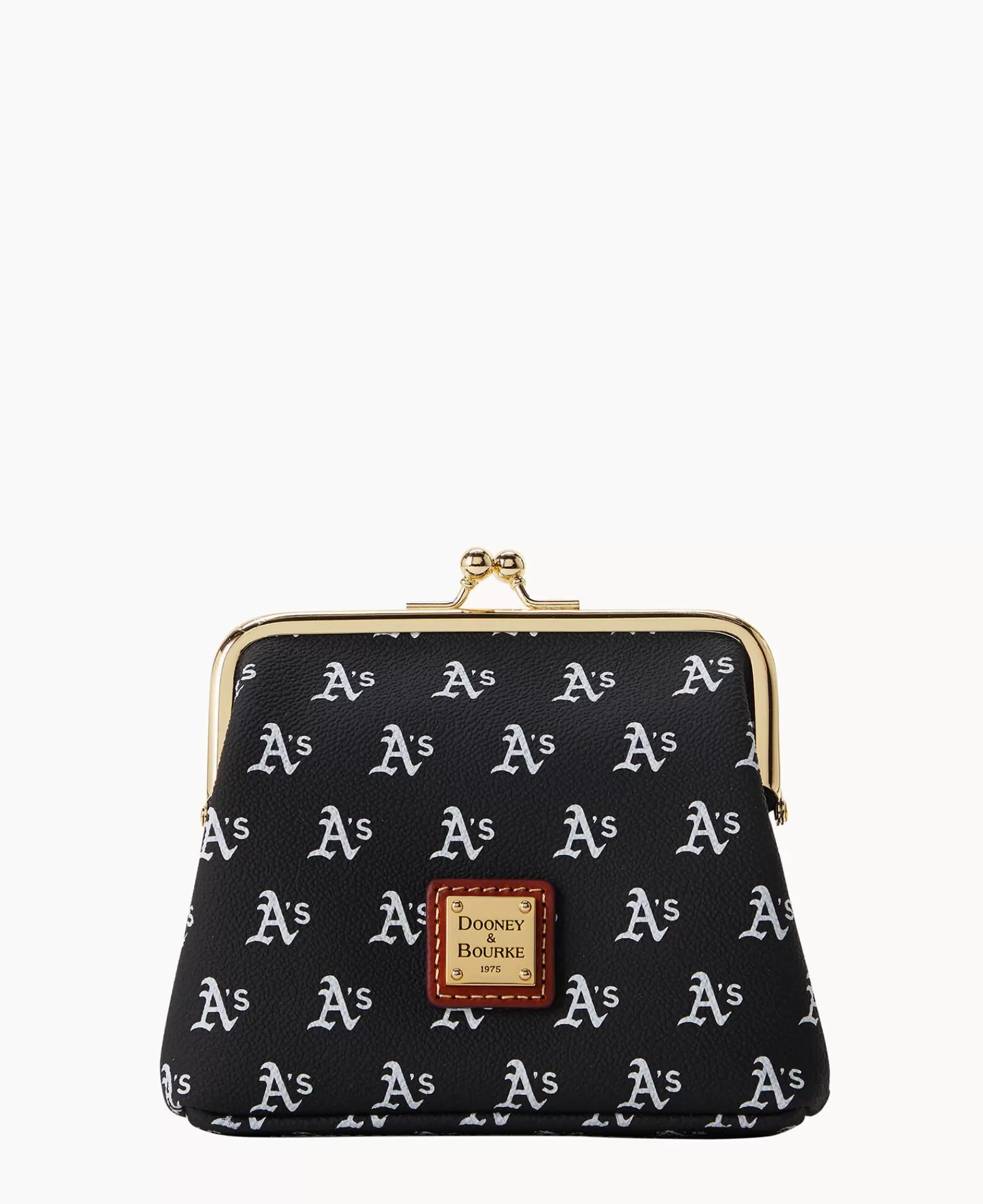 Clutches | Wallets>Dooney & Bourke MLB Athletics Large Framed Purse Black