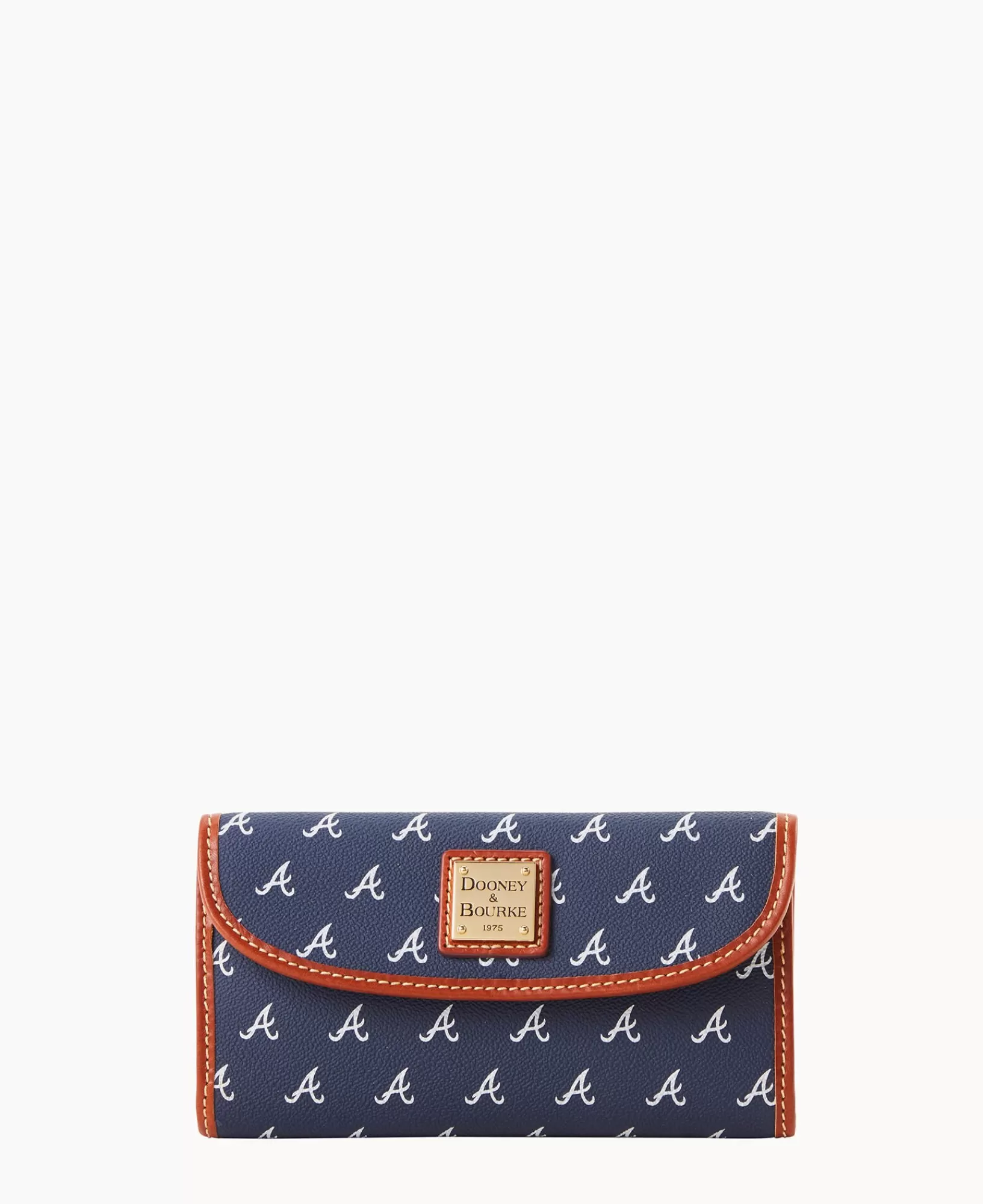 Clutches | Wallets>Dooney & Bourke MLB Braves Continental Clutch Navy