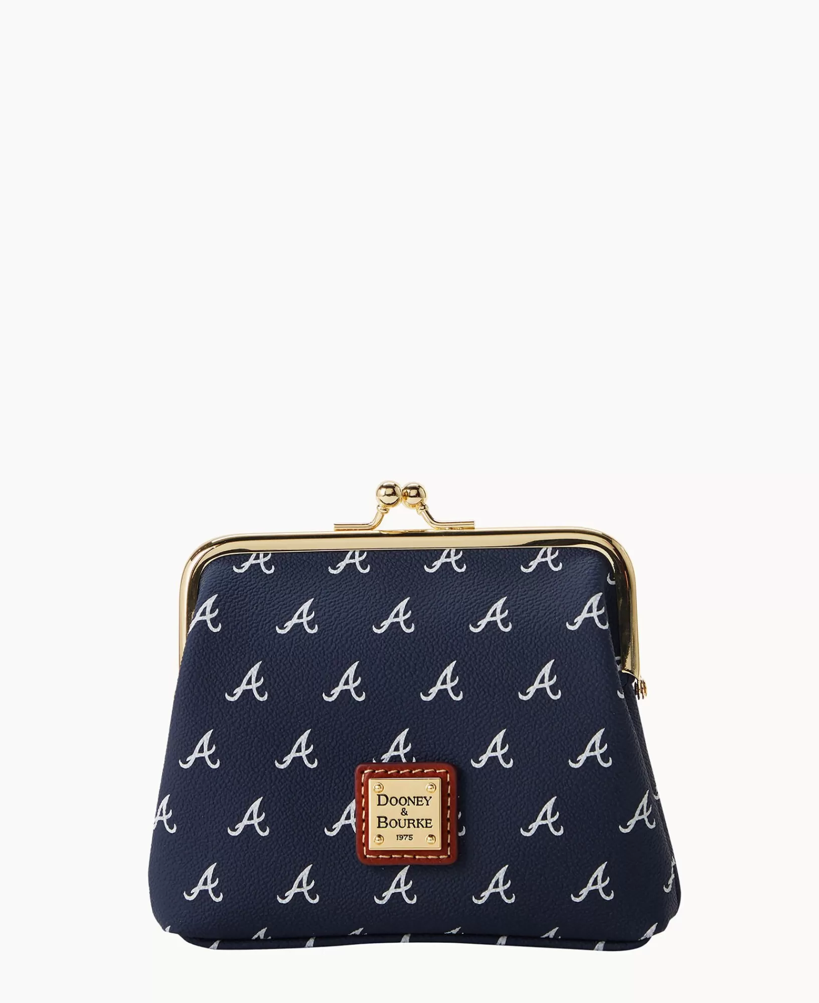 Clutches | Wallets>Dooney & Bourke MLB Braves Large Framed Purse Navy