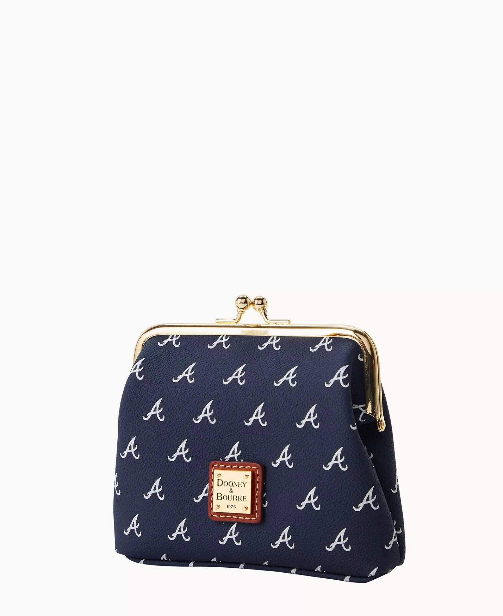 Clutches | Wallets>Dooney & Bourke MLB Braves Large Framed Purse Navy