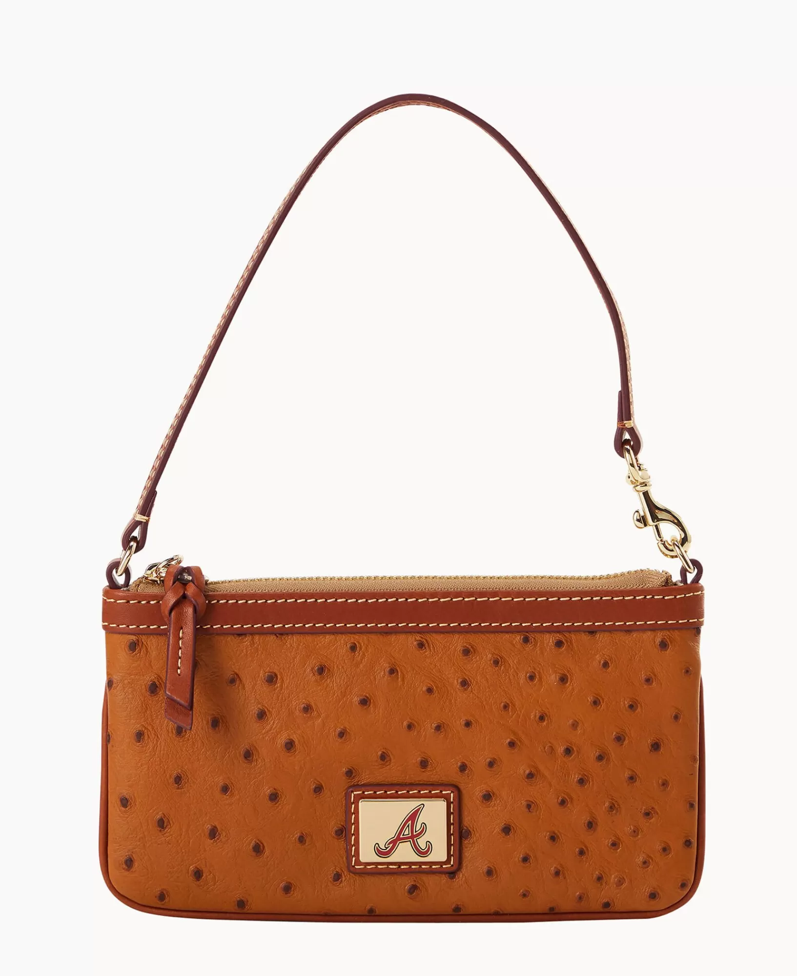 Wristlets | Wallets>Dooney & Bourke MLB Braves Large Slim Wristlet Caramel