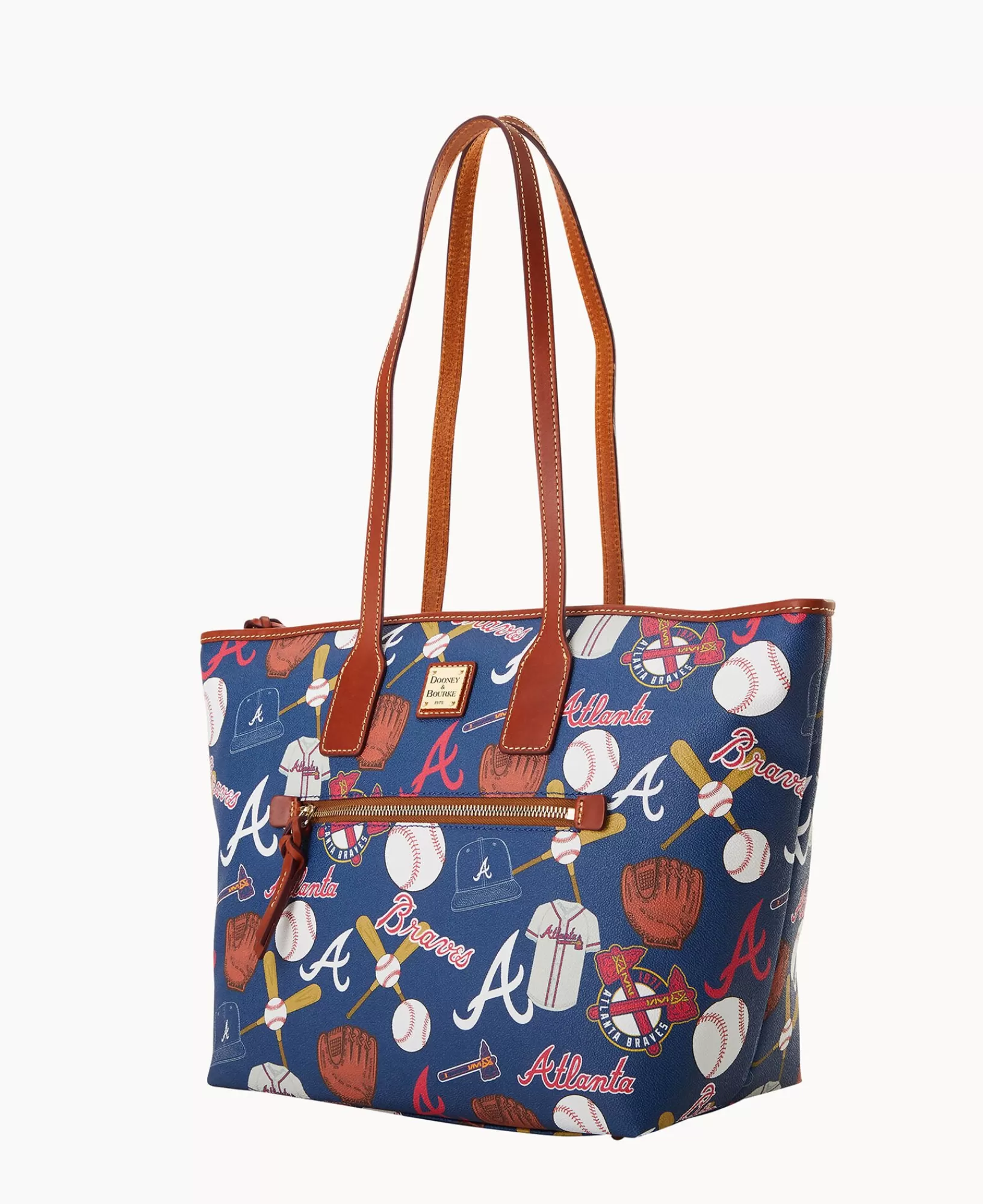 Shoulder Bags | Totes>Dooney & Bourke MLB Braves Tote Navy