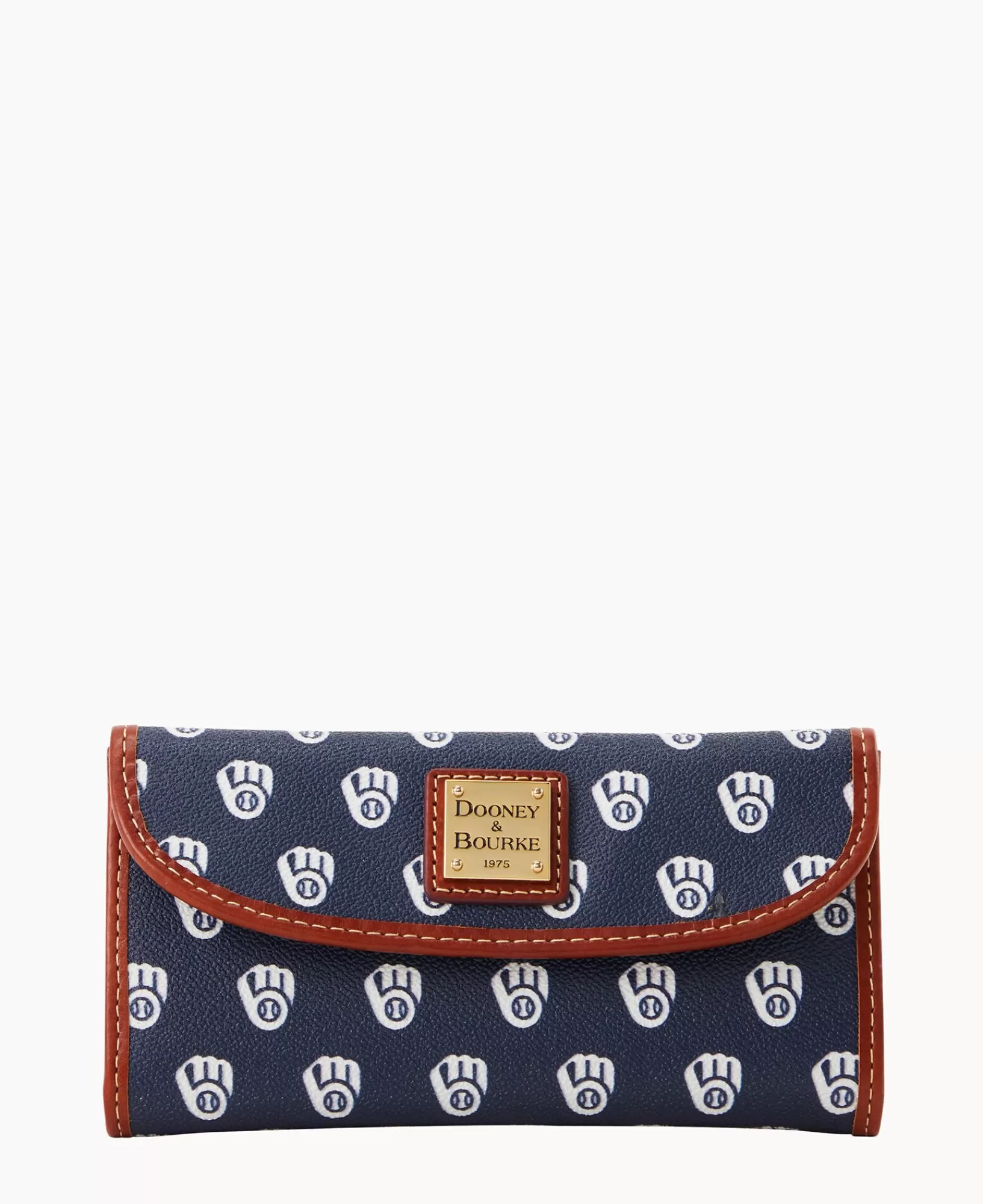 Clutches | Wallets>Dooney & Bourke MLB Brewers Continental Clutch Navy