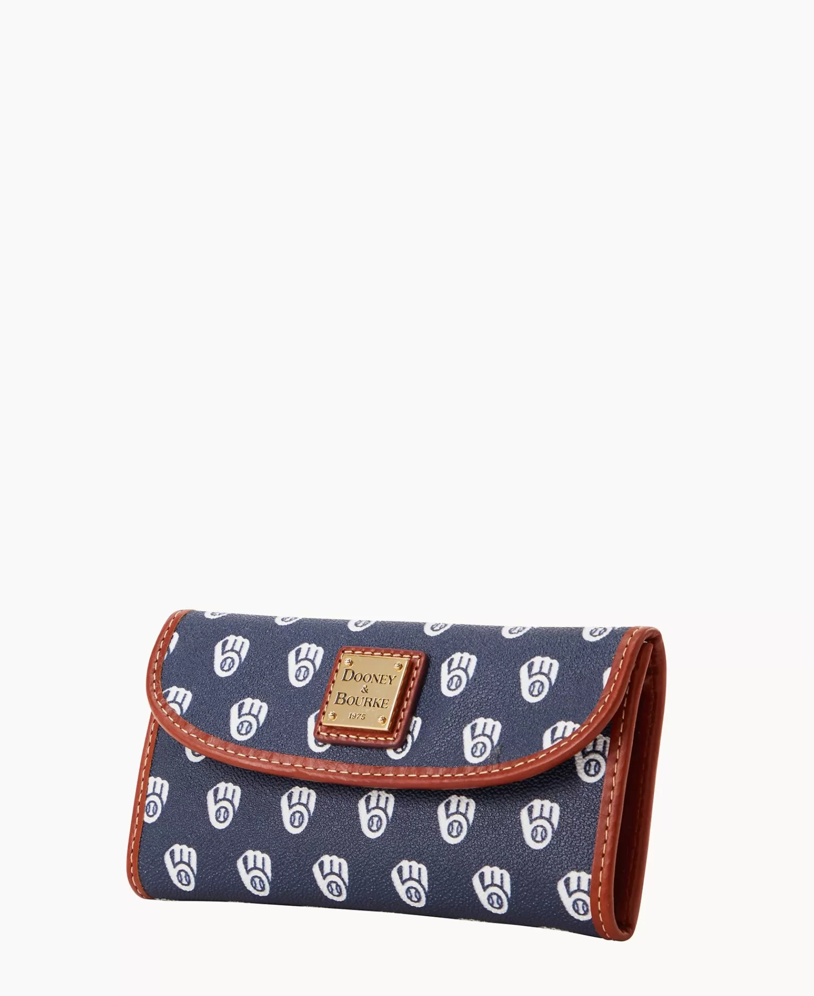 Clutches | Wallets>Dooney & Bourke MLB Brewers Continental Clutch Navy