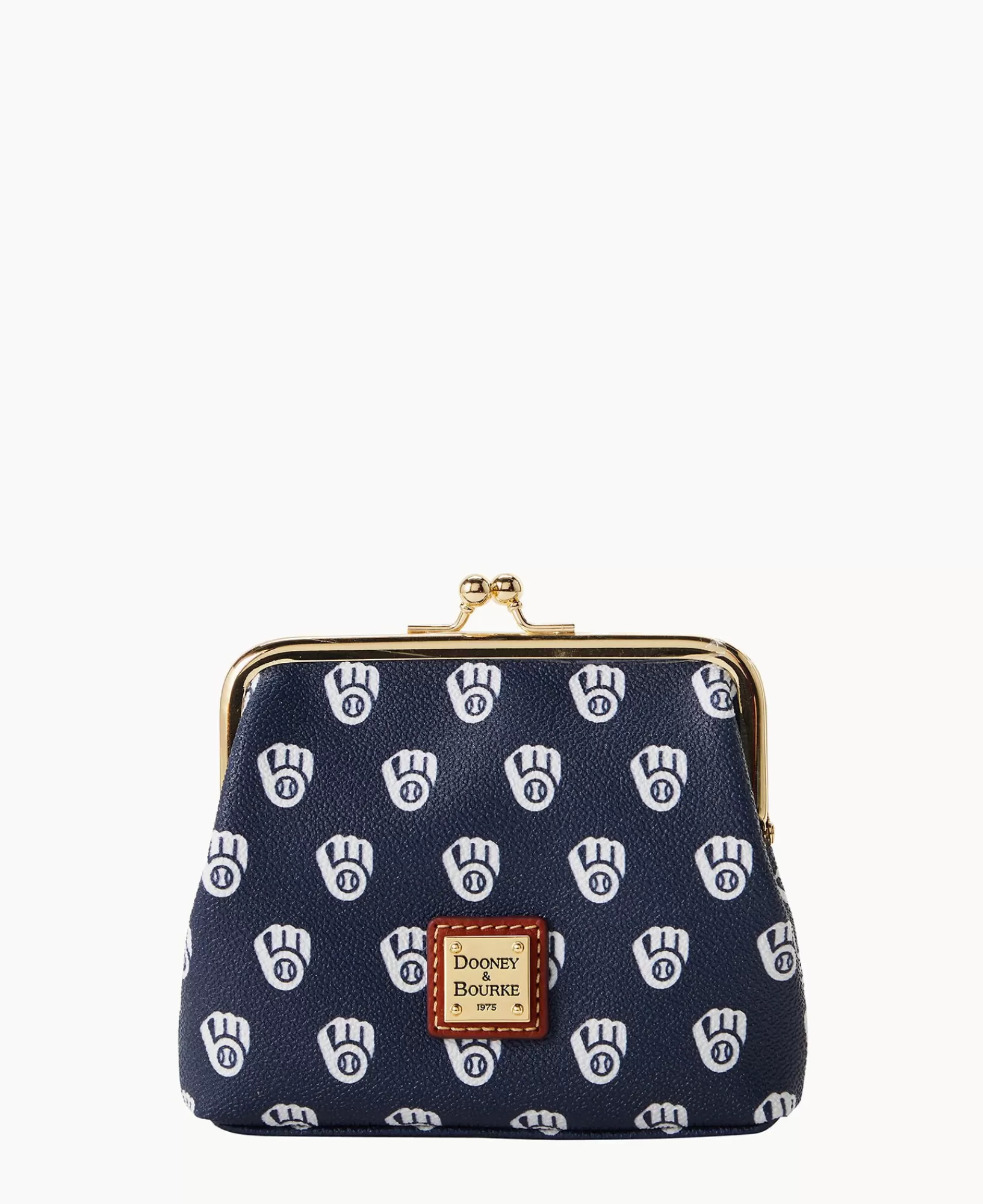 Clutches | Wallets>Dooney & Bourke MLB Brewers Large Framed Purse Navy