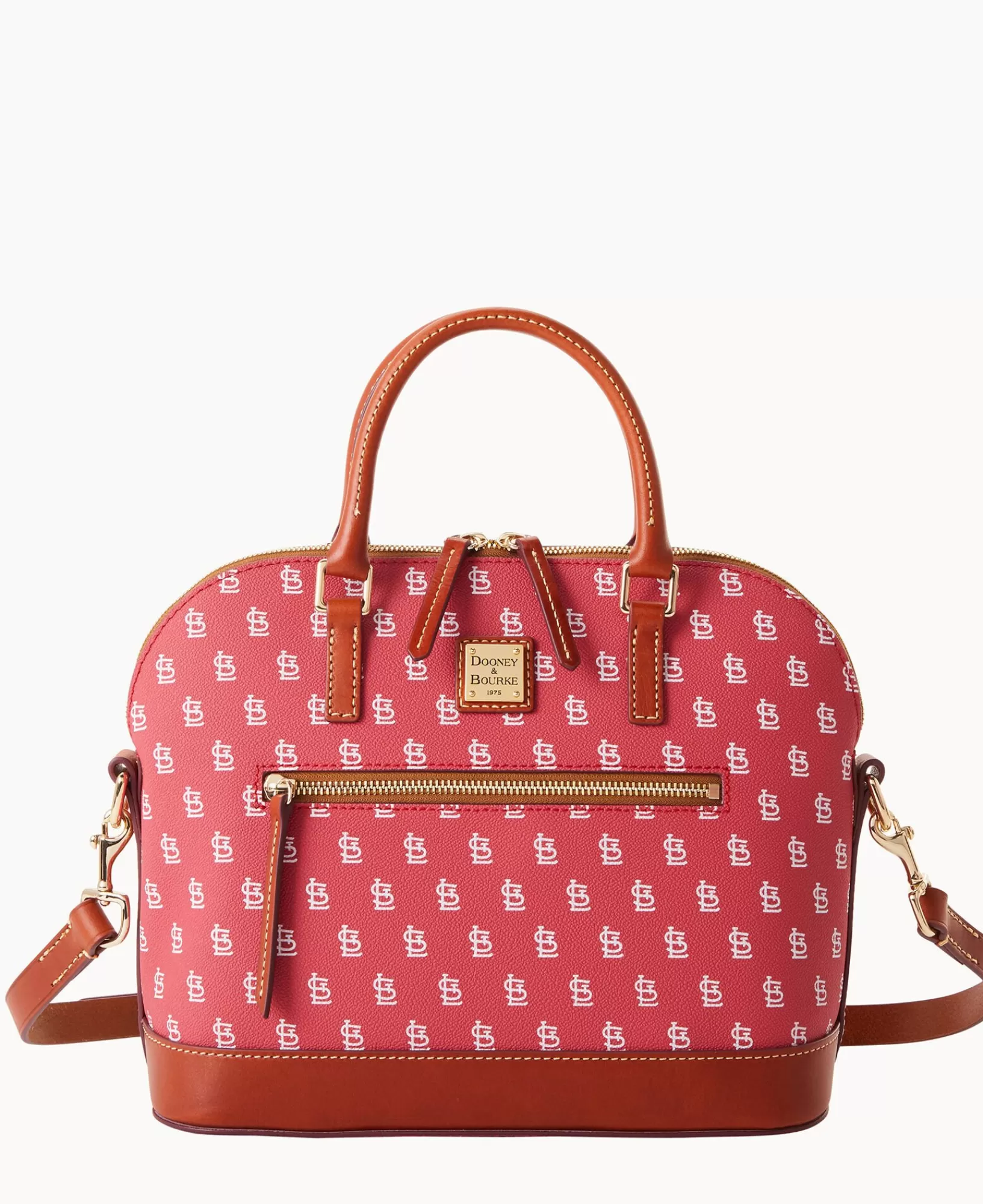 Shoulder Bags | Satchels>Dooney & Bourke MLB Cardinals Domed Zip Satchel Red