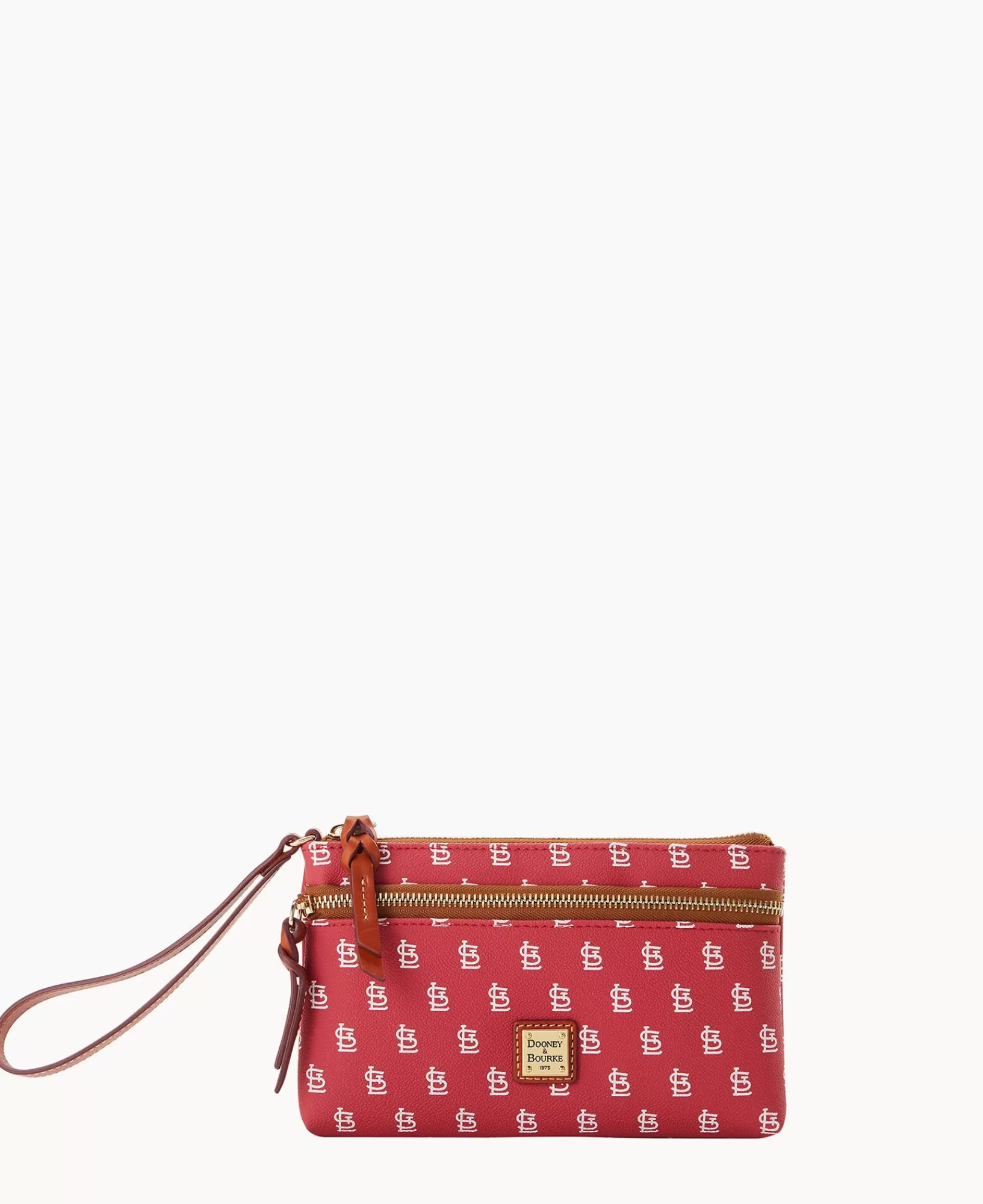 Wristlets | Wallets>Dooney & Bourke MLB Cardinals Double Zip Wristlet Red