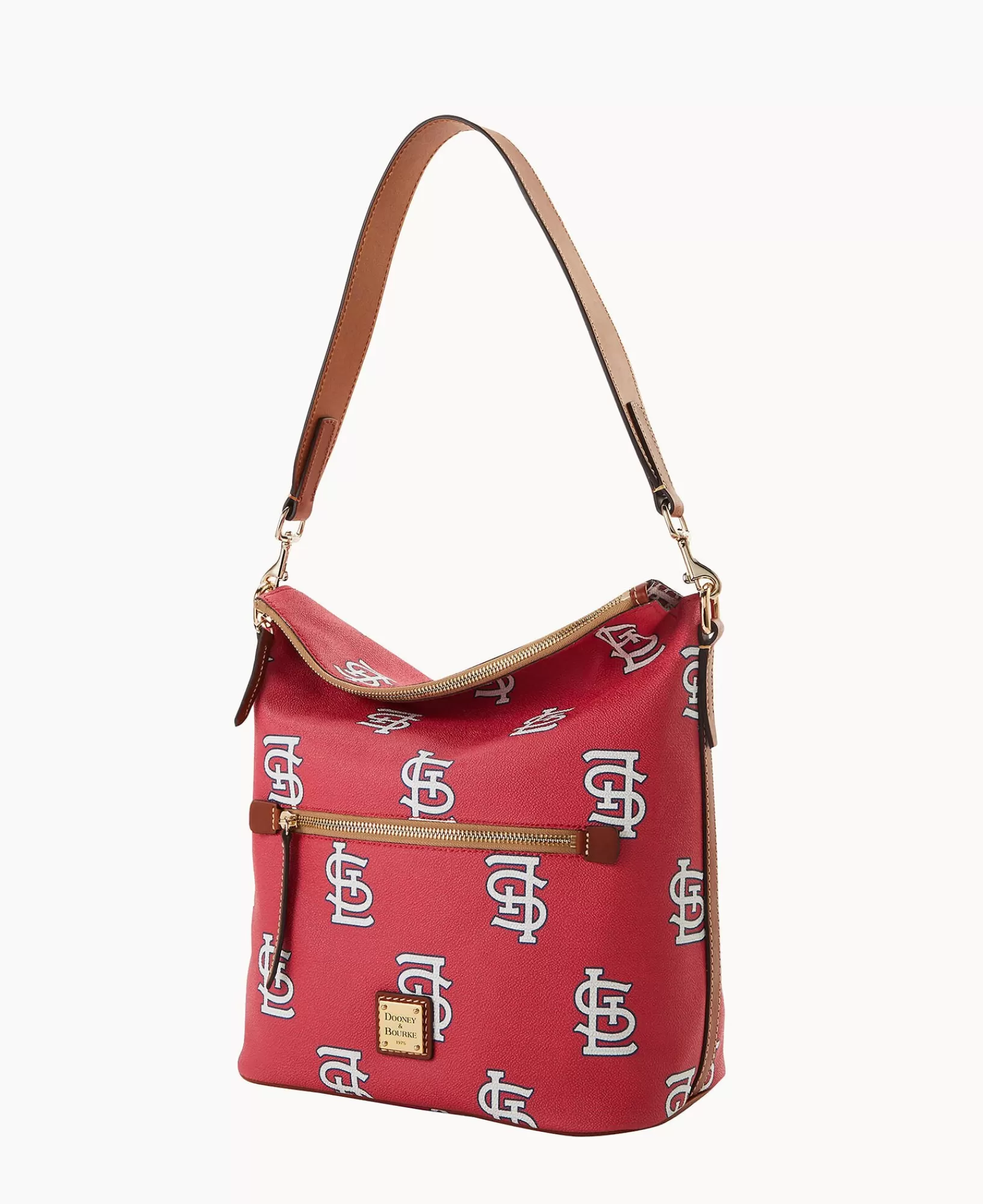 Shoulder Bags>Dooney & Bourke MLB Cardinals Large Sac Red