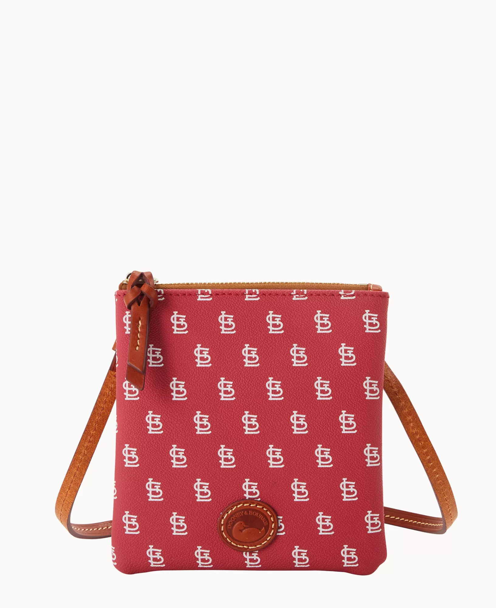 Shoulder Bags | Crossbodies>Dooney & Bourke MLB Cardinals Small North South Top Zip Crossbody Red