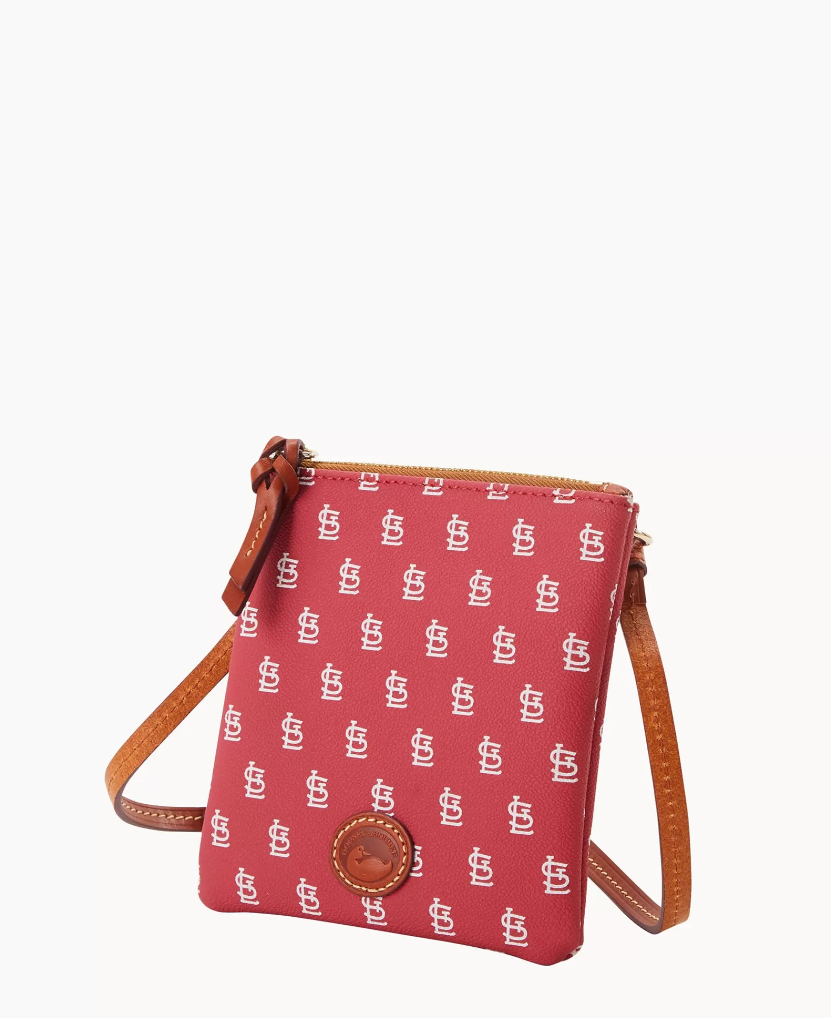 Shoulder Bags | Crossbodies>Dooney & Bourke MLB Cardinals Small North South Top Zip Crossbody Red