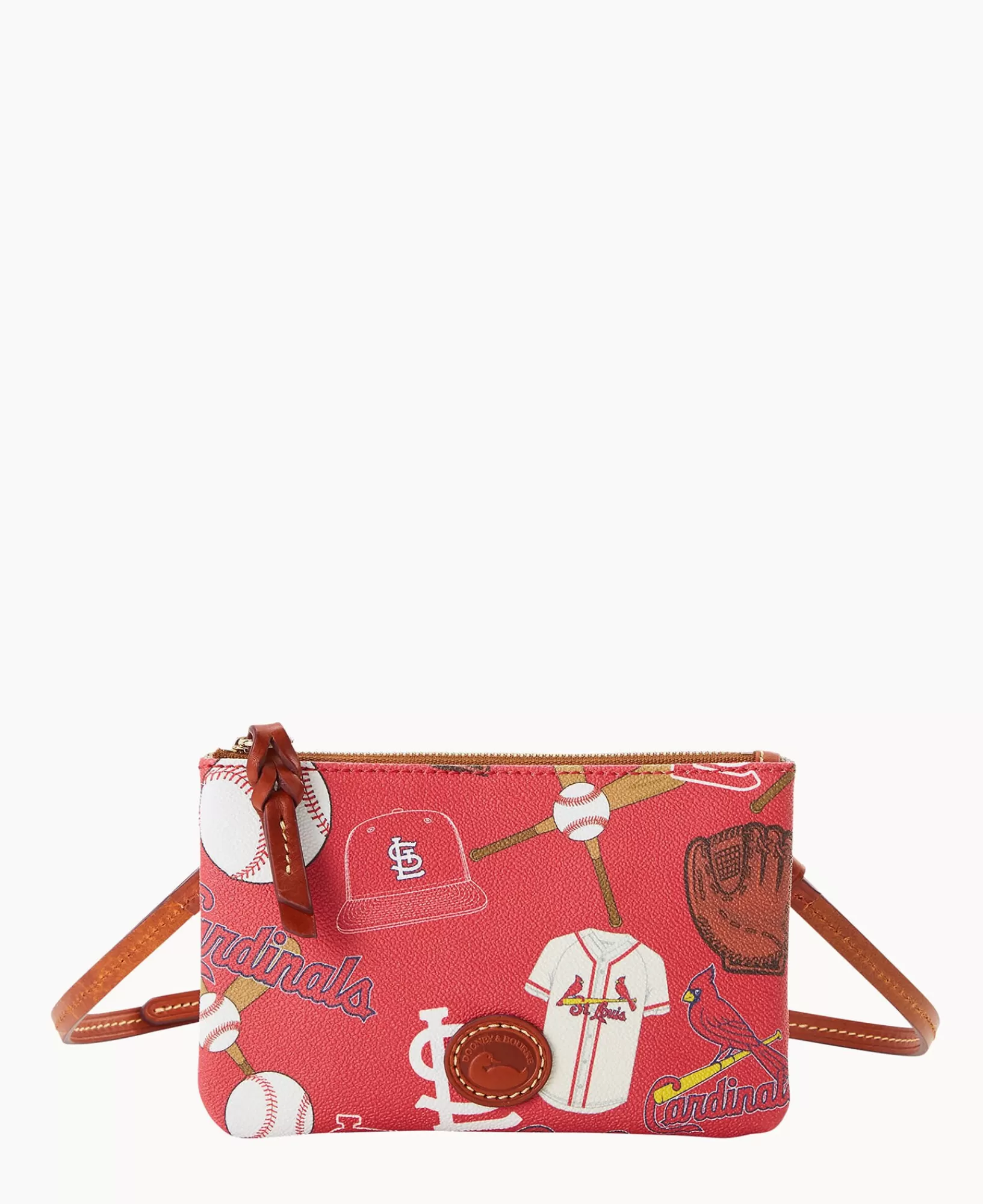 Shoulder Bags | Crossbodies>Dooney & Bourke MLB Cardinals Top Zip Crossbody Red