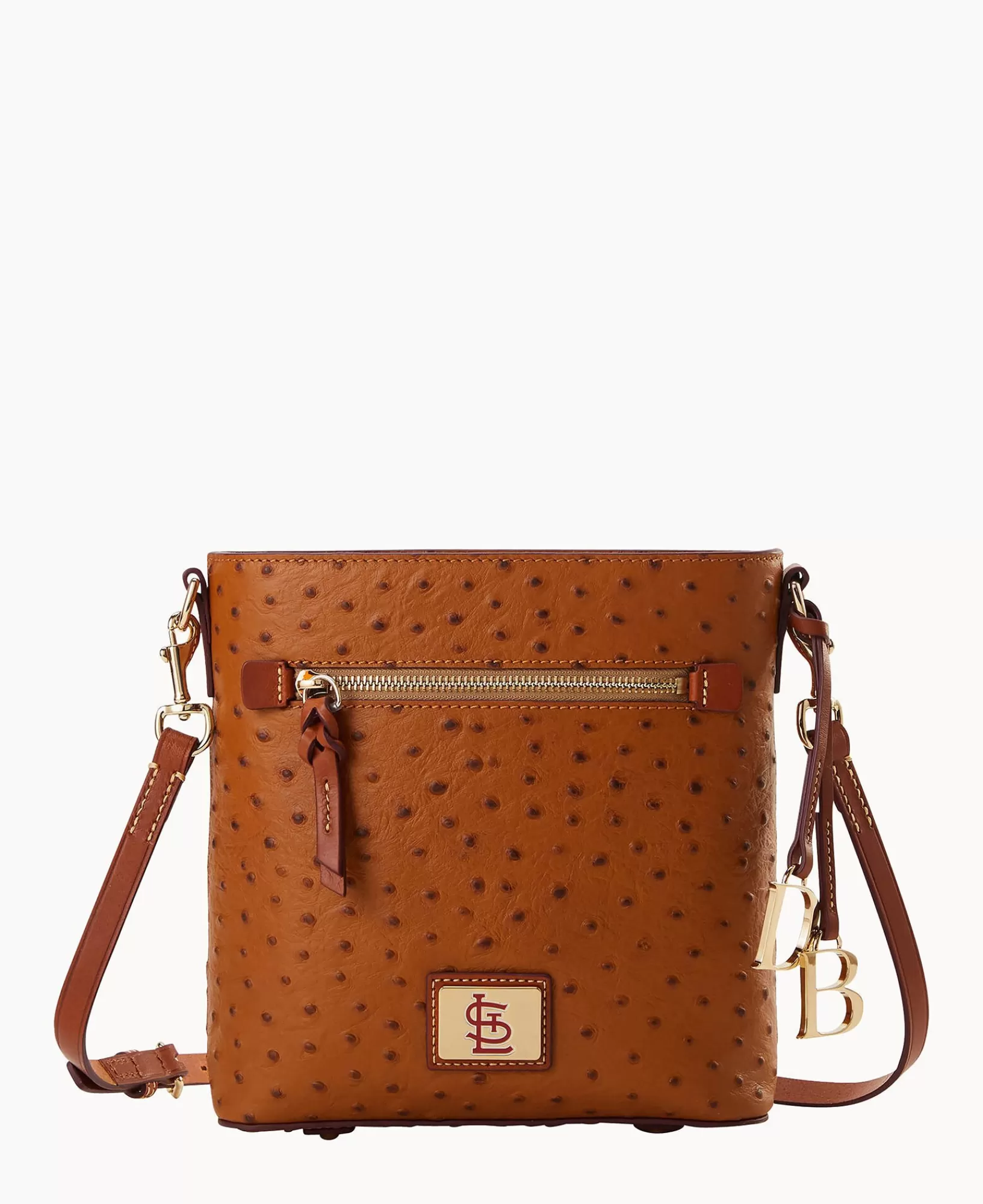 Shoulder Bags | Crossbodies>Dooney & Bourke MLB Cardinals Zip Crossbody Caramel