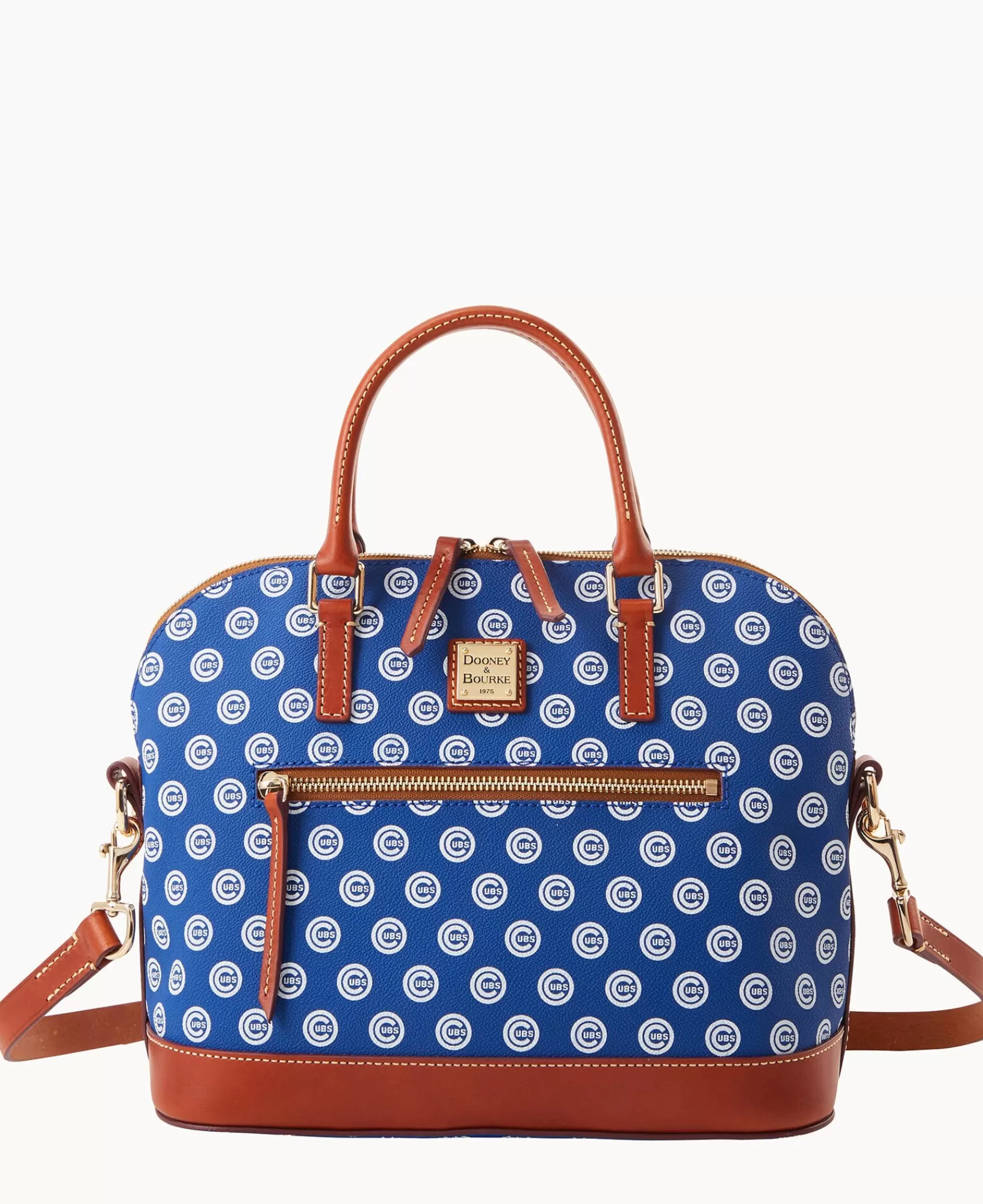 Shoulder Bags | Satchels>Dooney & Bourke MLB Cubs Domed Zip Satchel Blue