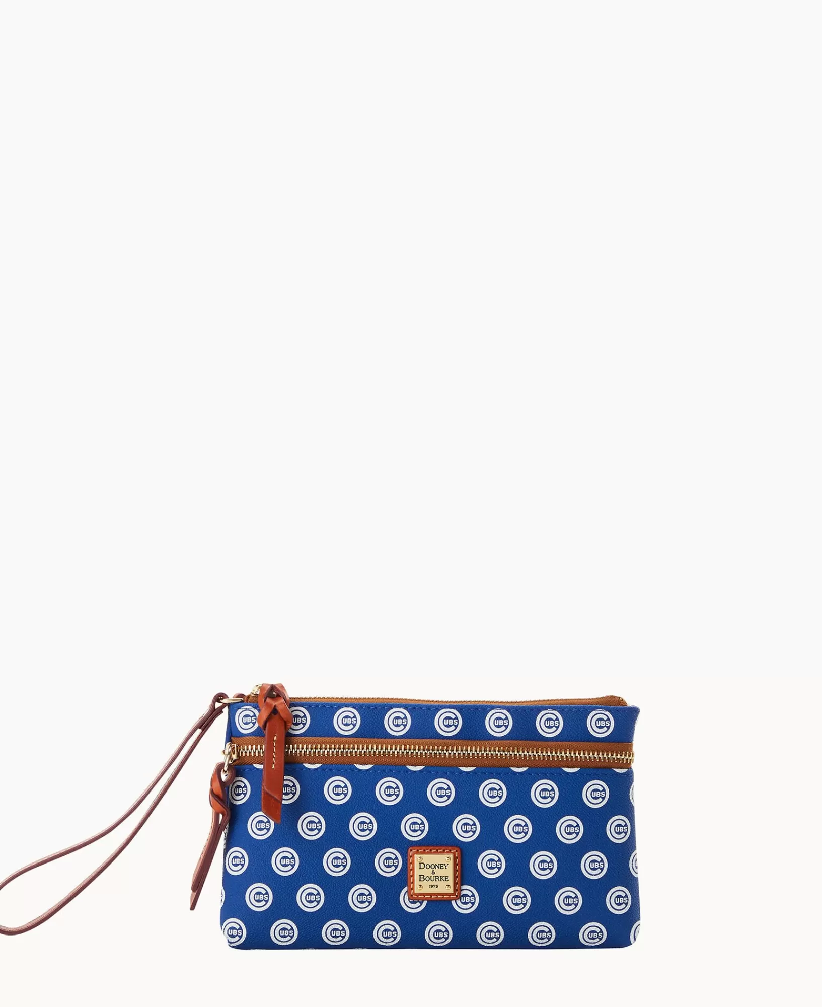 Wristlets | Wallets>Dooney & Bourke MLB Cubs Double Zip Wristlet Blue