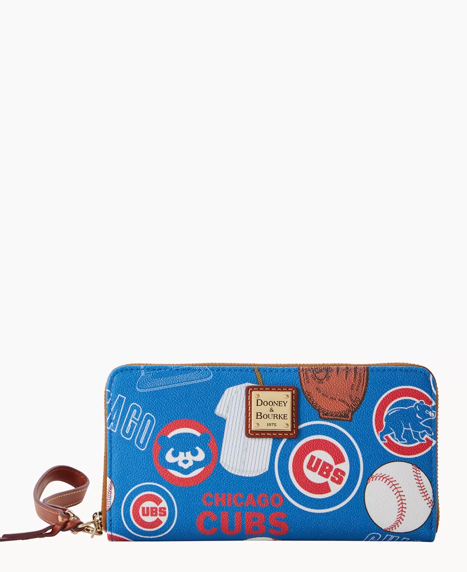 Wristlets | Wallets>Dooney & Bourke MLB Cubs Large Zip Around Wristlet Blue