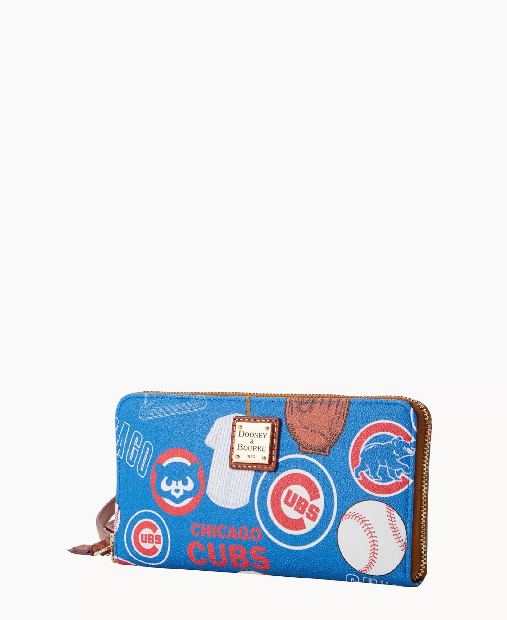 Wristlets | Wallets>Dooney & Bourke MLB Cubs Large Zip Around Wristlet Blue