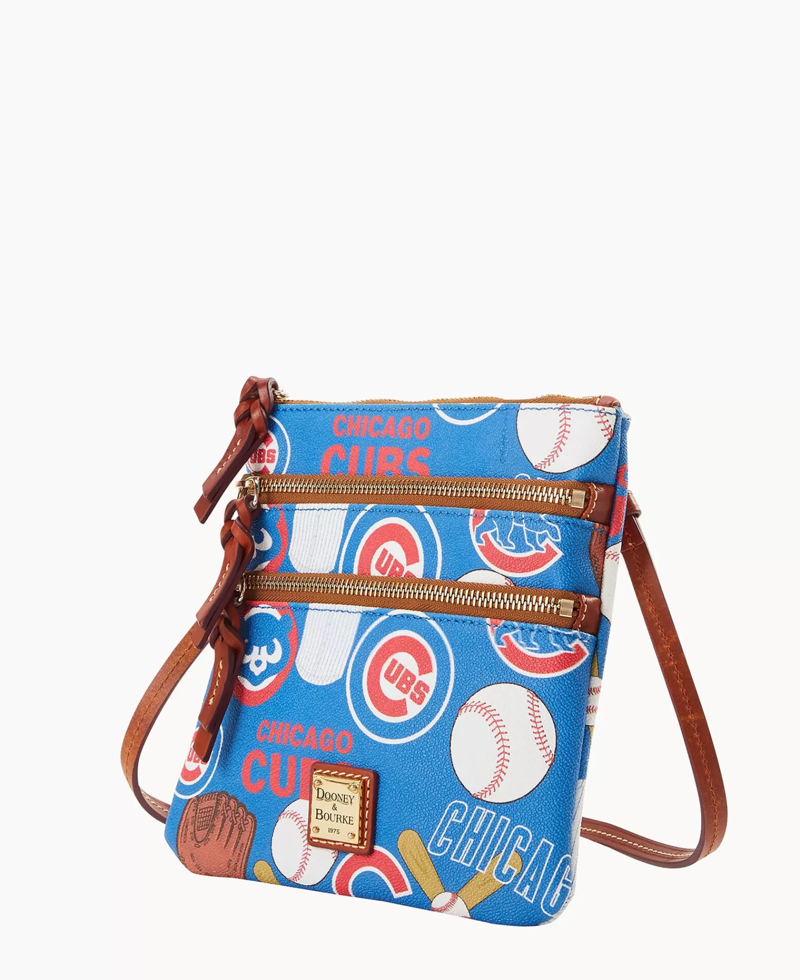 Shoulder Bags | Crossbodies>Dooney & Bourke MLB Cubs North South Triple Zip Crossbody Blue