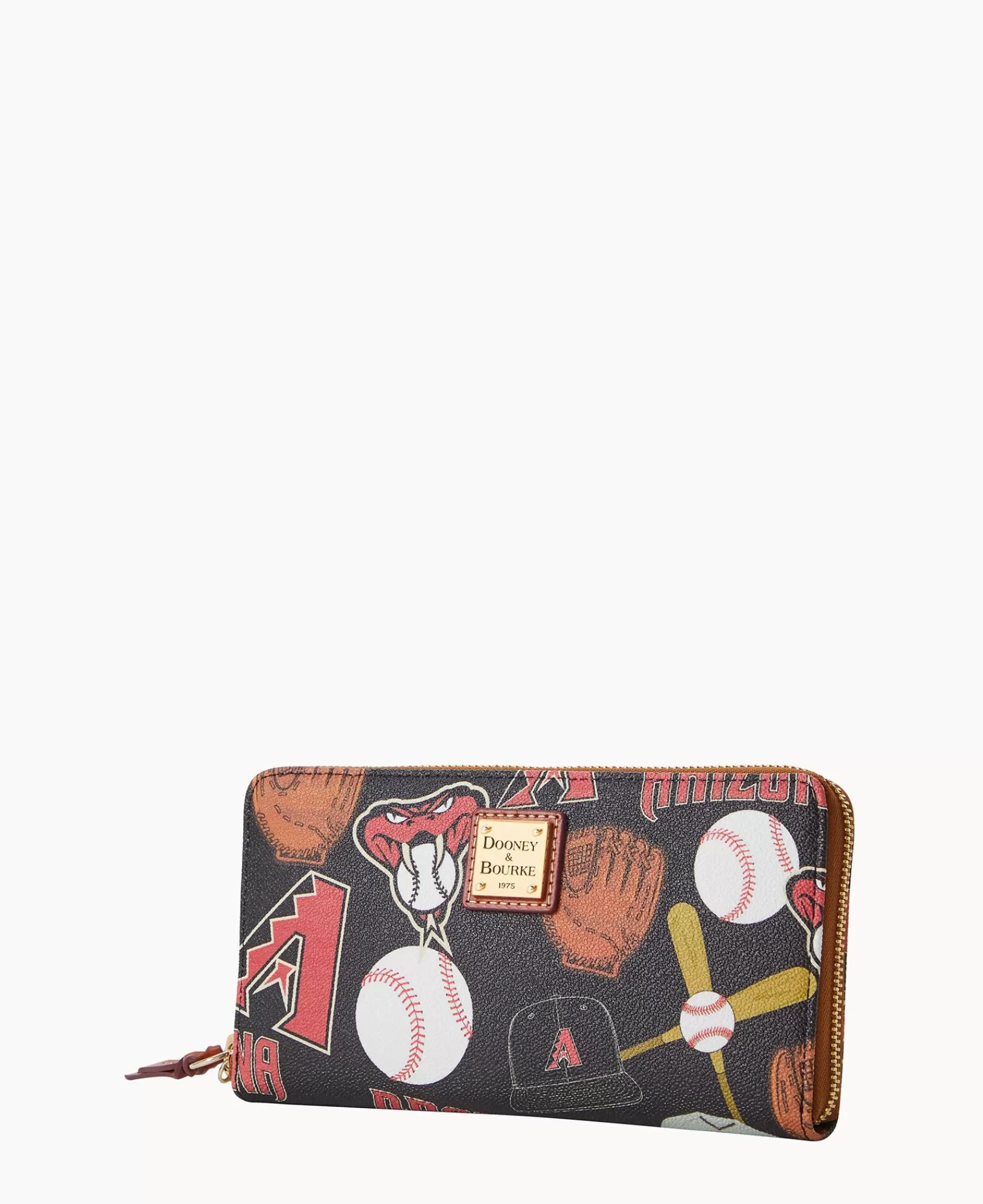 Wristlets | Wallets>Dooney & Bourke MLB Diamondbacks Large Zip Around Wristlet Black