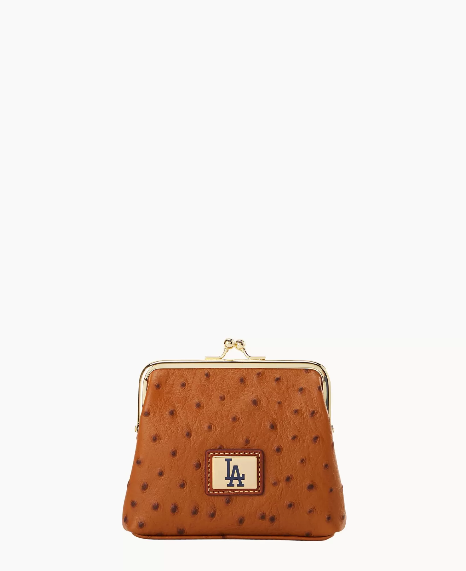 Wallets>Dooney & Bourke MLB Dodgers Large Framed Purse Caramel