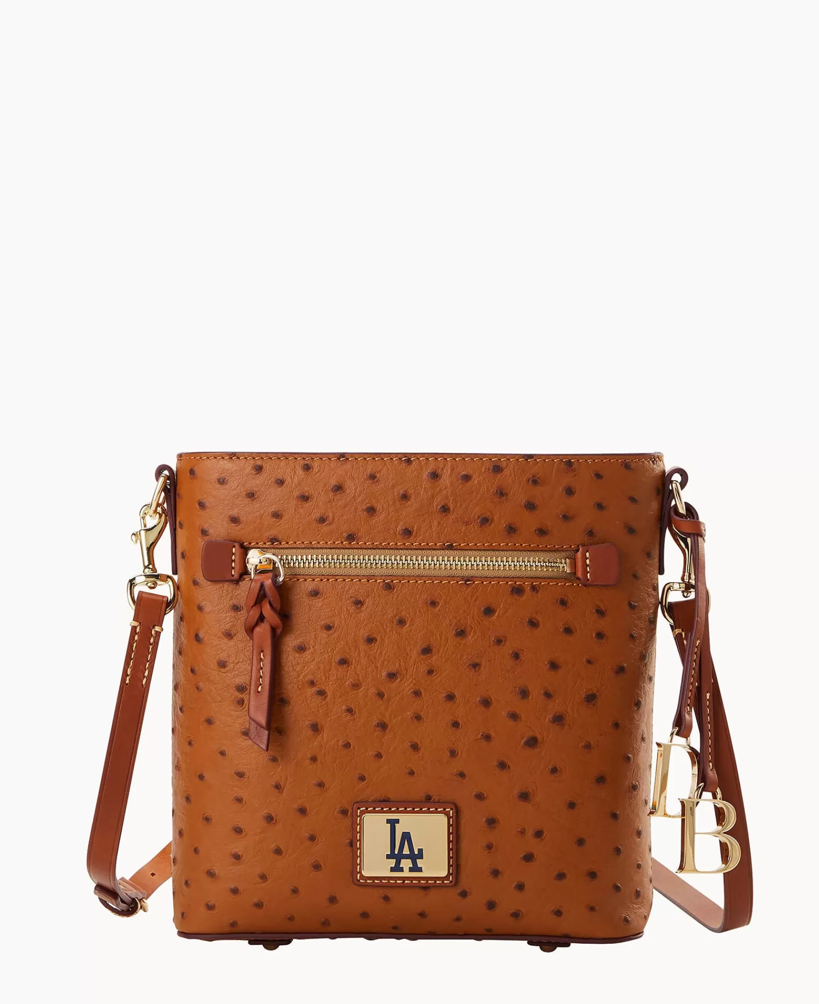 Shoulder Bags | Crossbodies>Dooney & Bourke MLB Dodgers Zip Crossbody Caramel