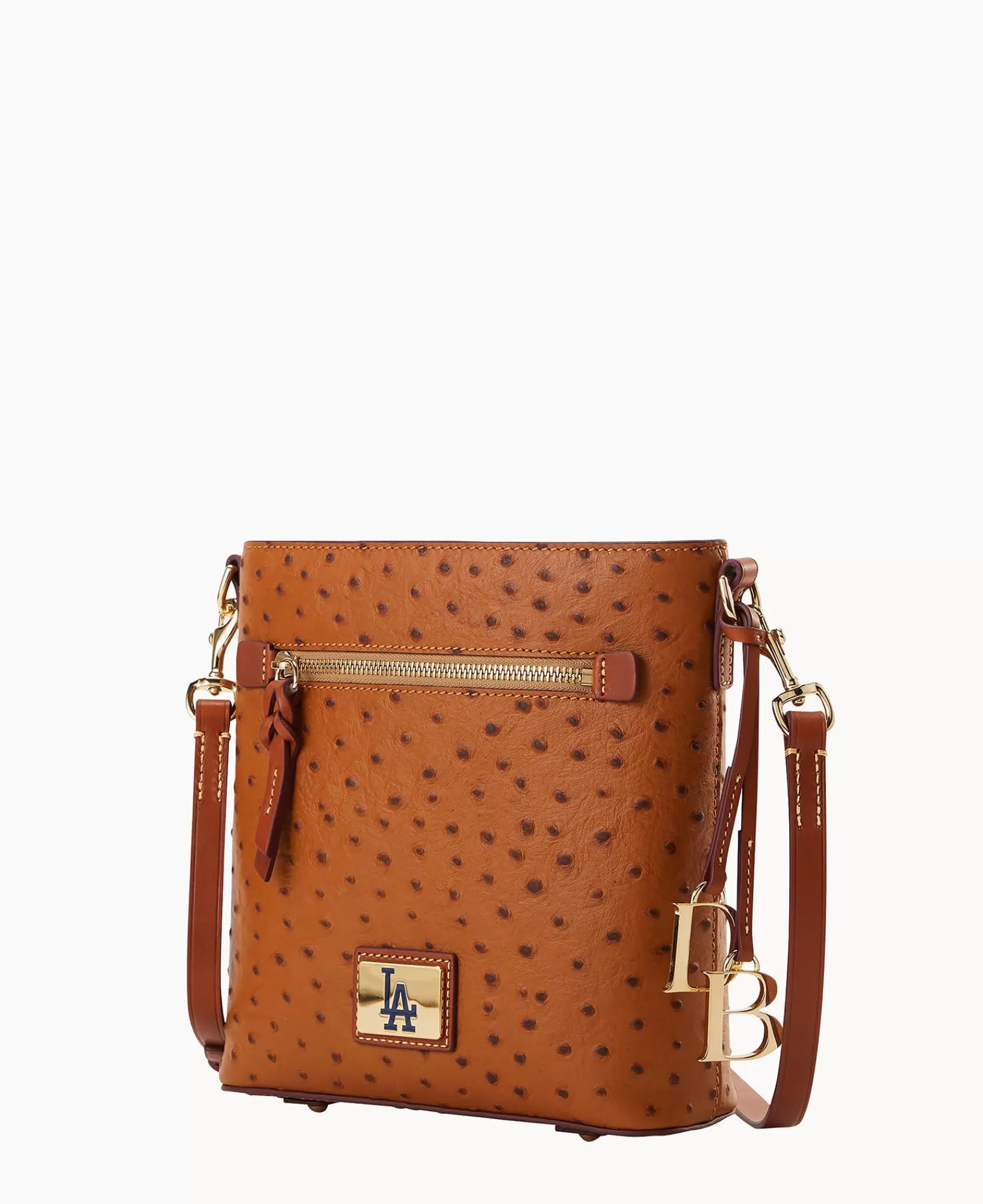 Shoulder Bags | Crossbodies>Dooney & Bourke MLB Dodgers Zip Crossbody Caramel