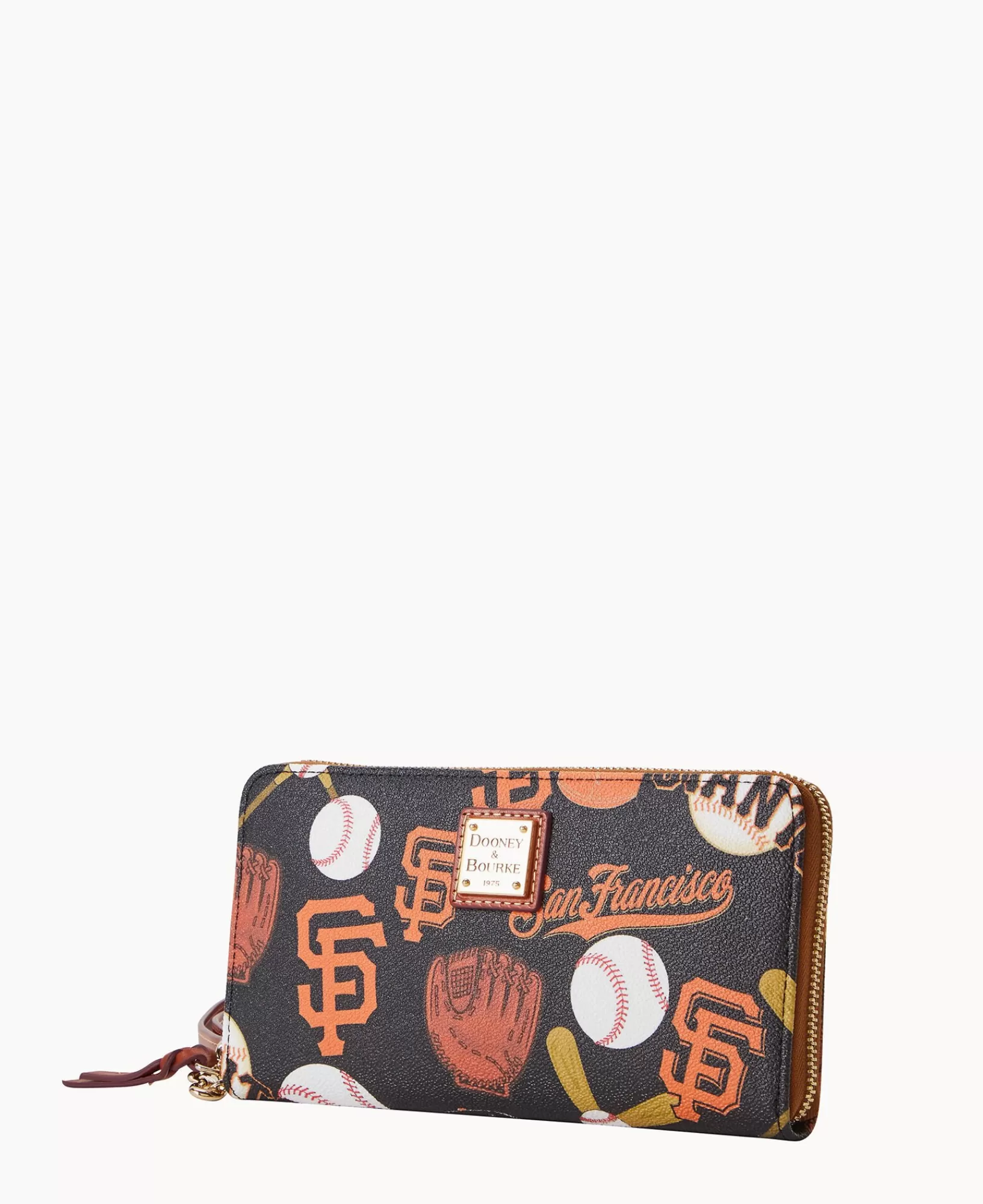 Wristlets | Wallets>Dooney & Bourke MLB Giants Large Zip Around Wristlet Black