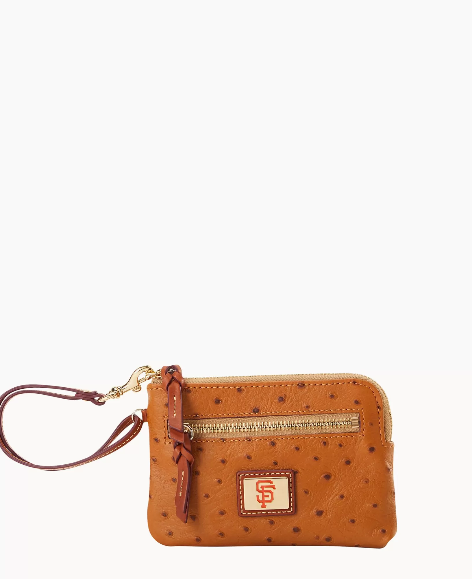 Wristlets | Wallets>Dooney & Bourke MLB Giants Zip Around Wristlet Caramel