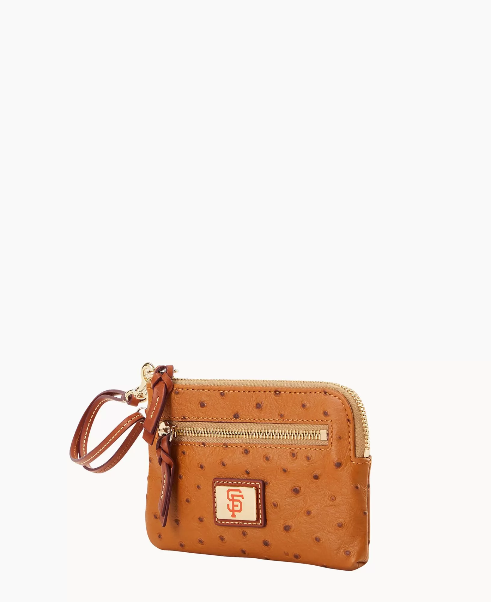 Wristlets | Wallets>Dooney & Bourke MLB Giants Zip Around Wristlet Caramel