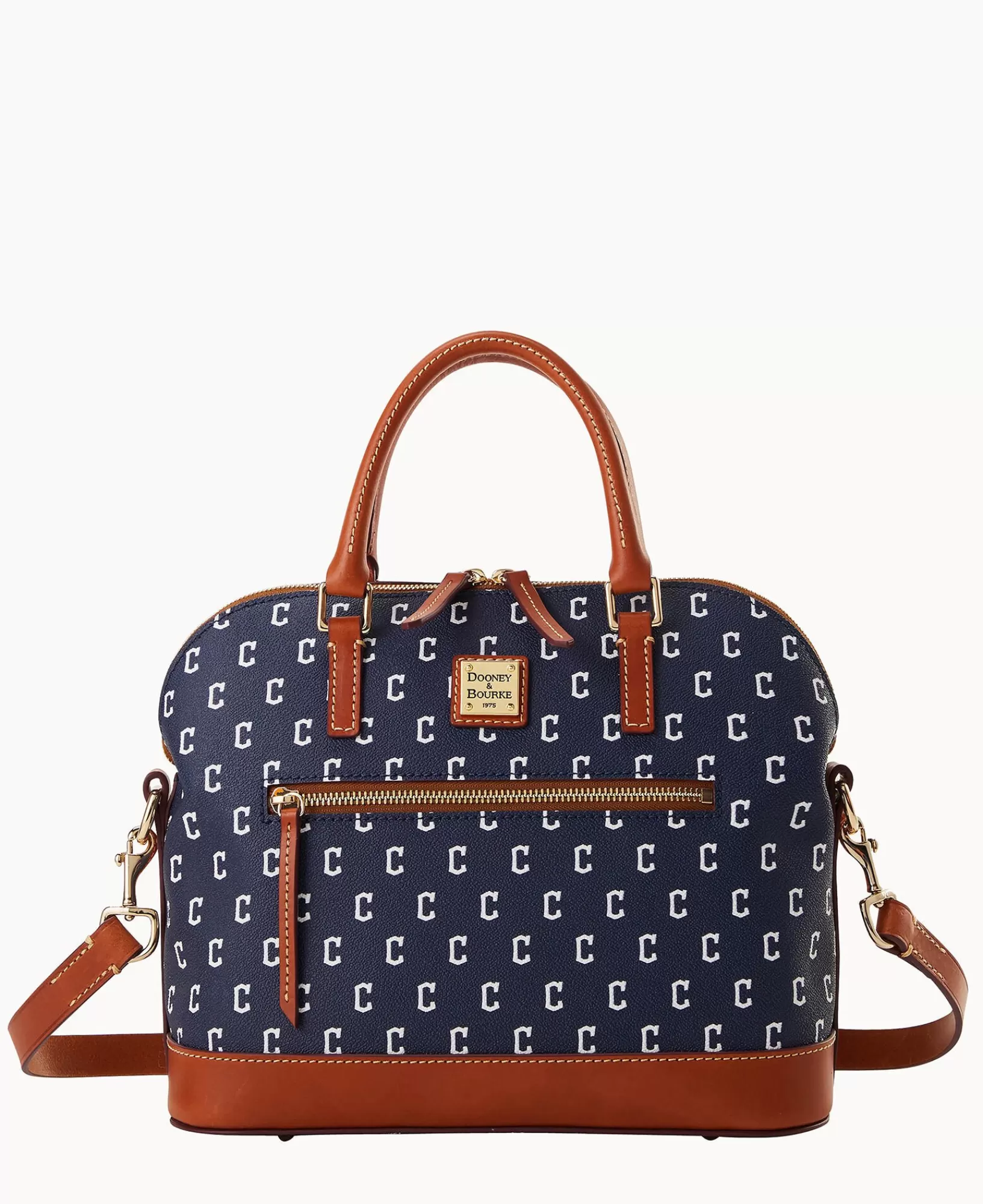 Shoulder Bags | Satchels>Dooney & Bourke MLB Guardians Domed Zip Satchel Navy