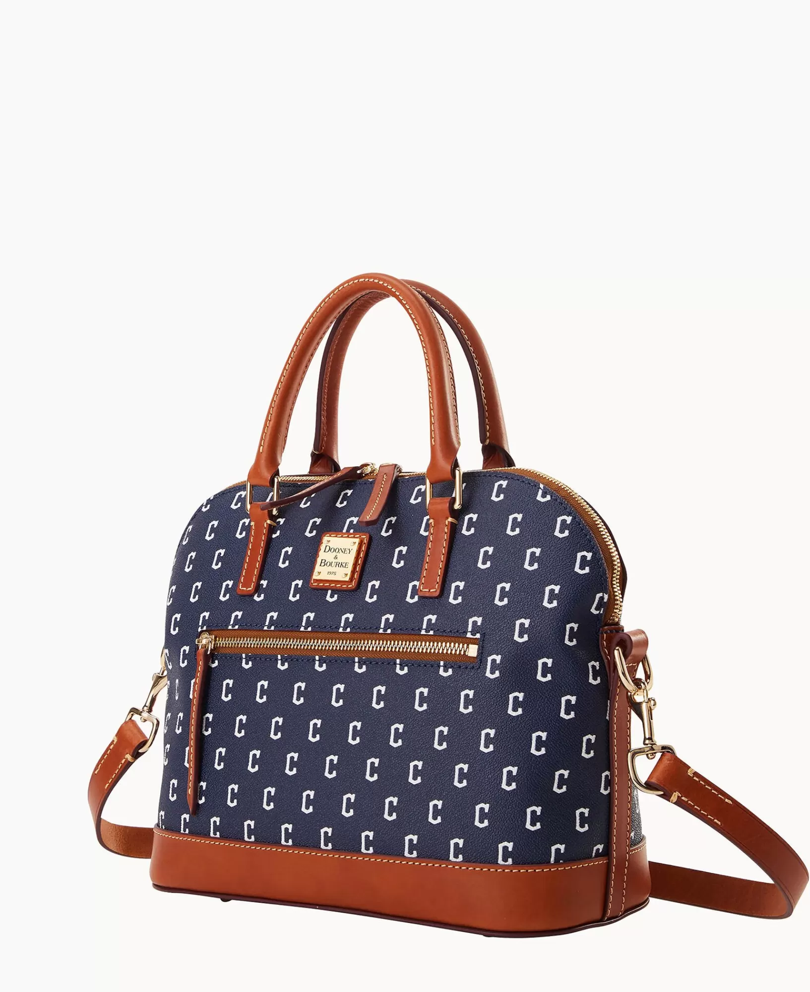 Shoulder Bags | Satchels>Dooney & Bourke MLB Guardians Domed Zip Satchel Navy