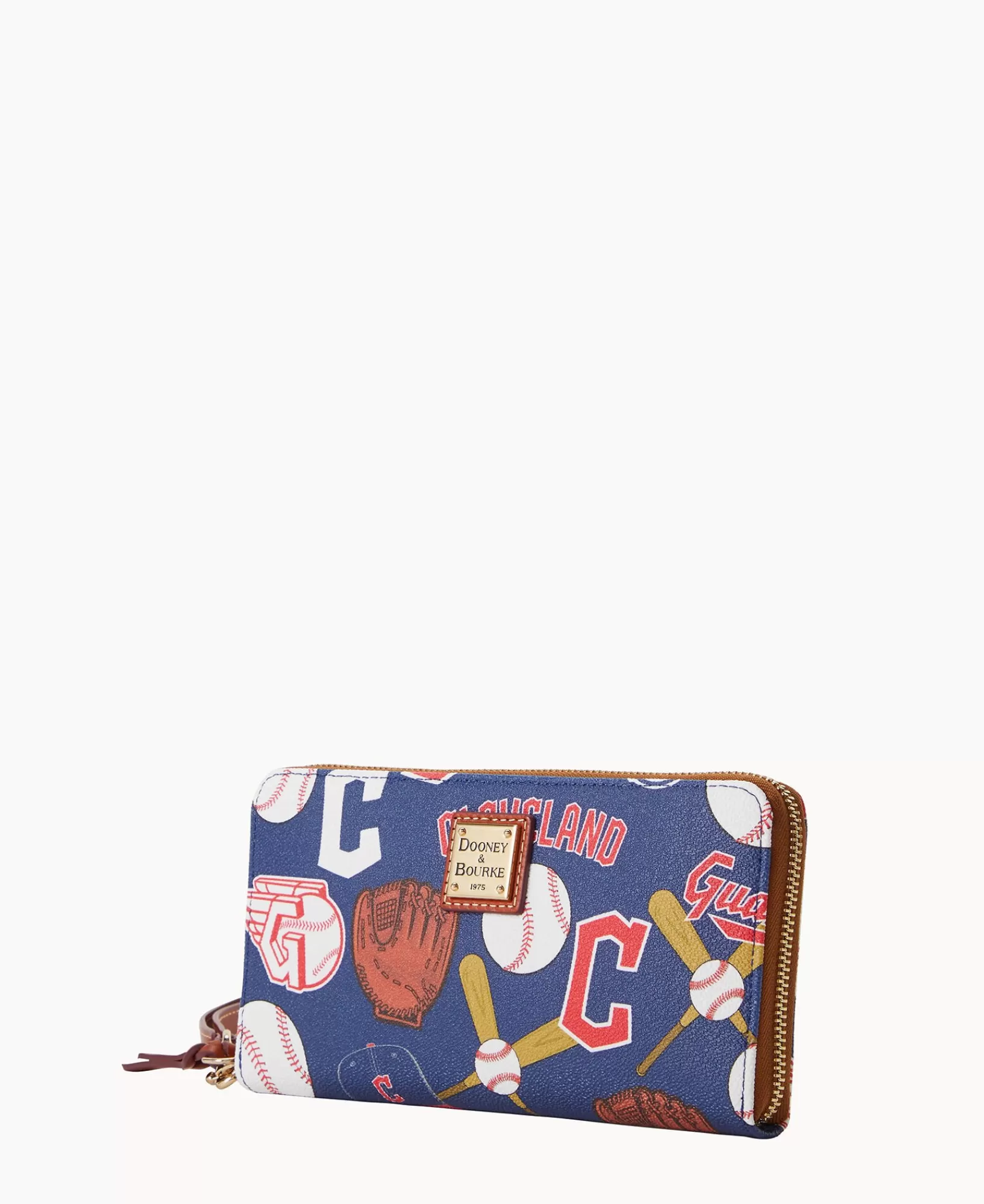 Wristlets | Wallets>Dooney & Bourke MLB Guardians Large Zip Around Wristlet Navy