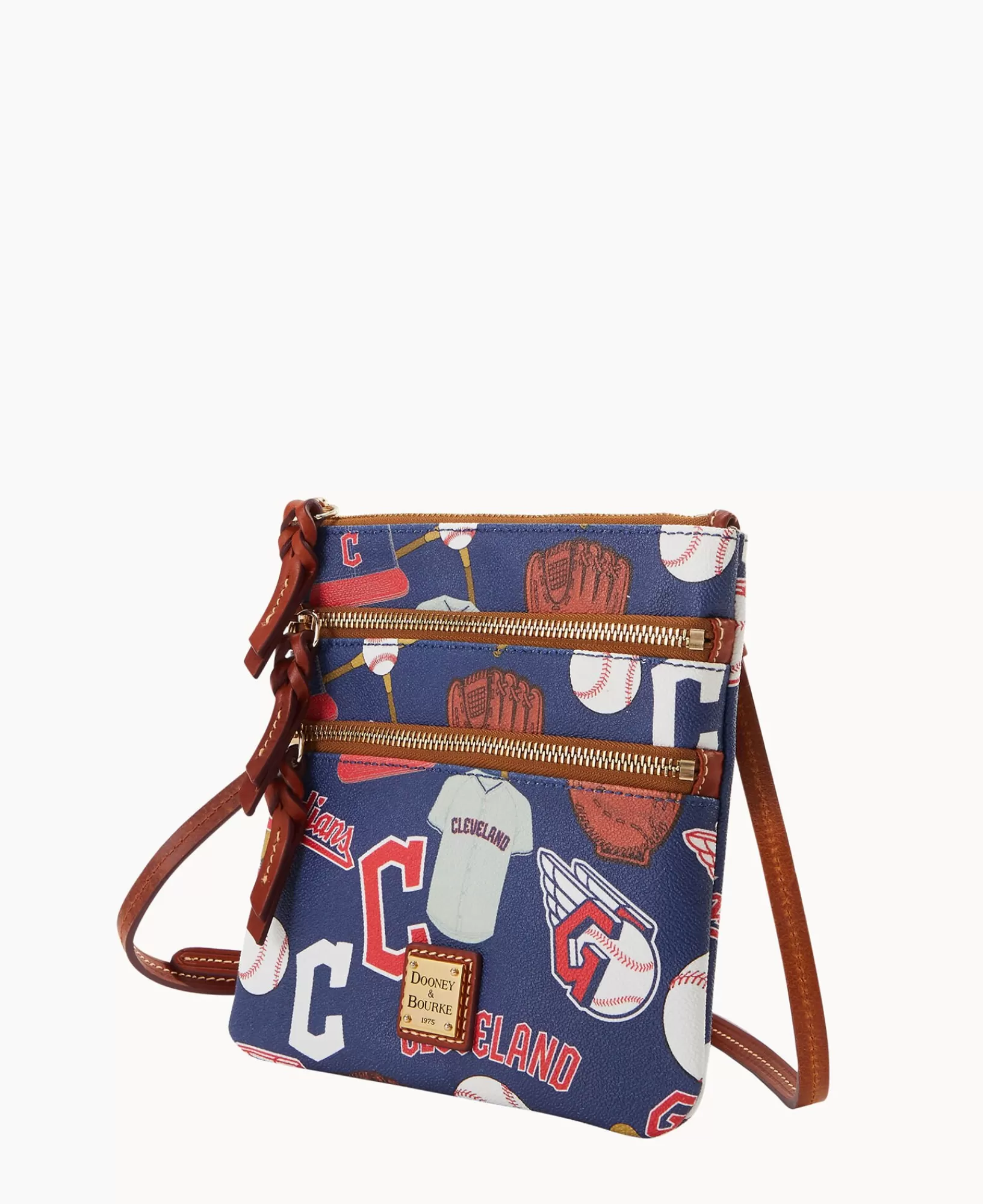 Shoulder Bags | Crossbodies>Dooney & Bourke MLB Guardians North South Triple Zip Crossbody Navy