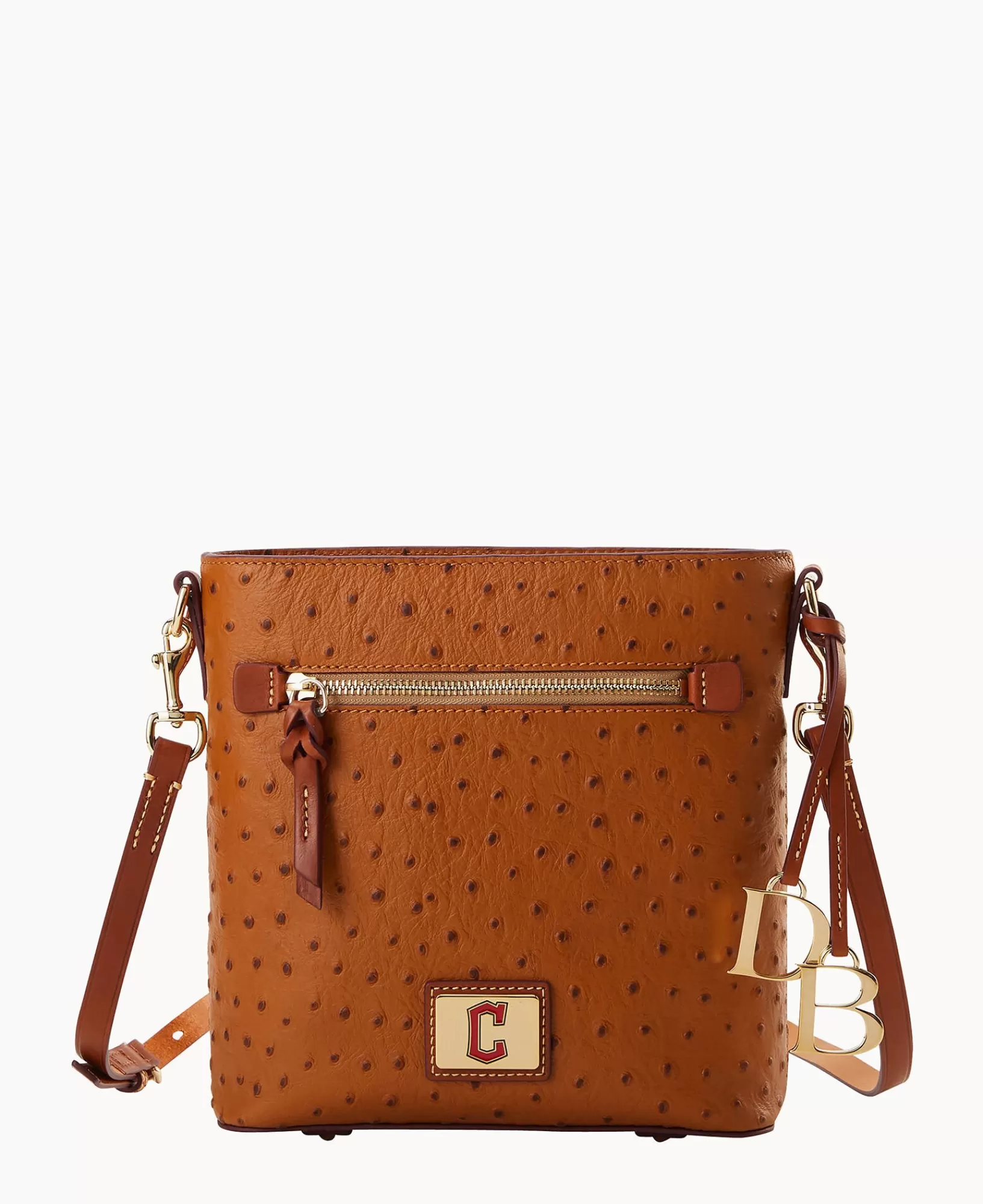 Shoulder Bags | Crossbodies>Dooney & Bourke MLB Guardians Zip Crossbody Caramel