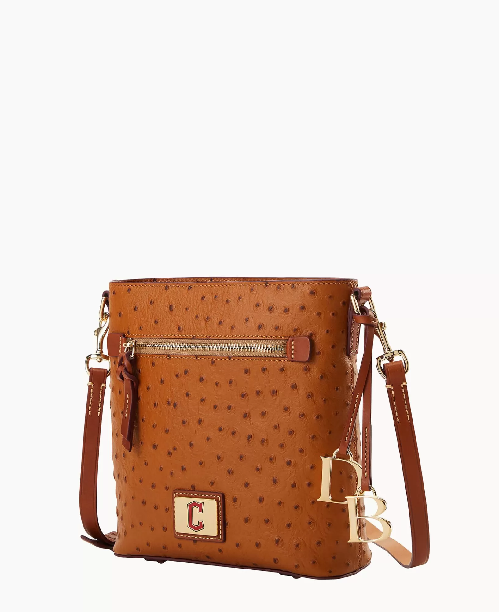 Shoulder Bags | Crossbodies>Dooney & Bourke MLB Guardians Zip Crossbody Caramel